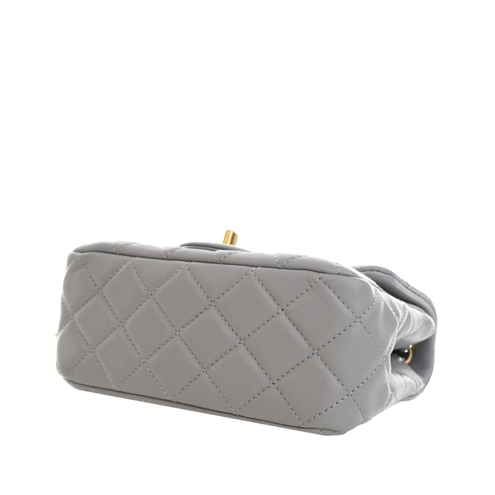 Chanel Mini Square Classic Lambskin Pearl Crush Single Flap