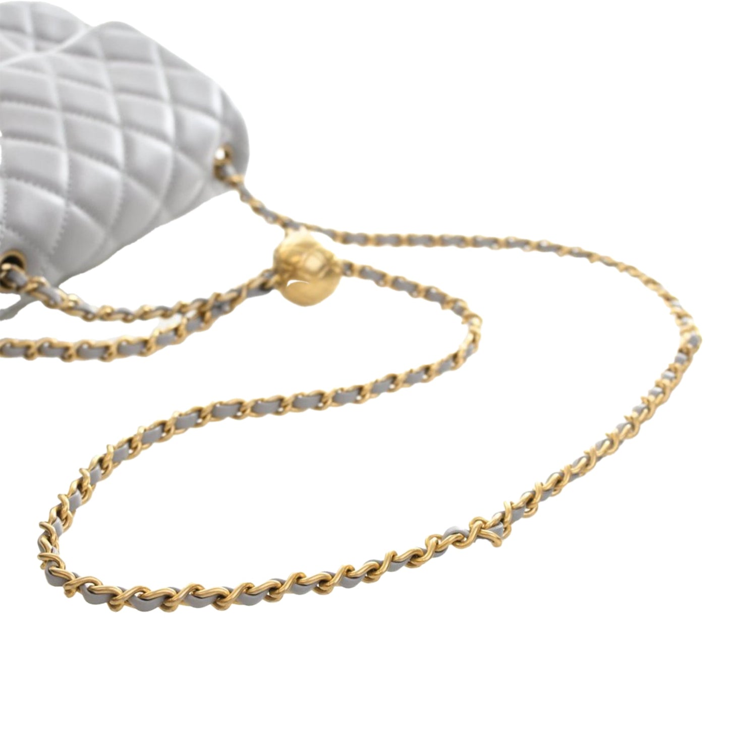 Chanel Mini Square Classic Lambskin Pearl Crush Single Flap