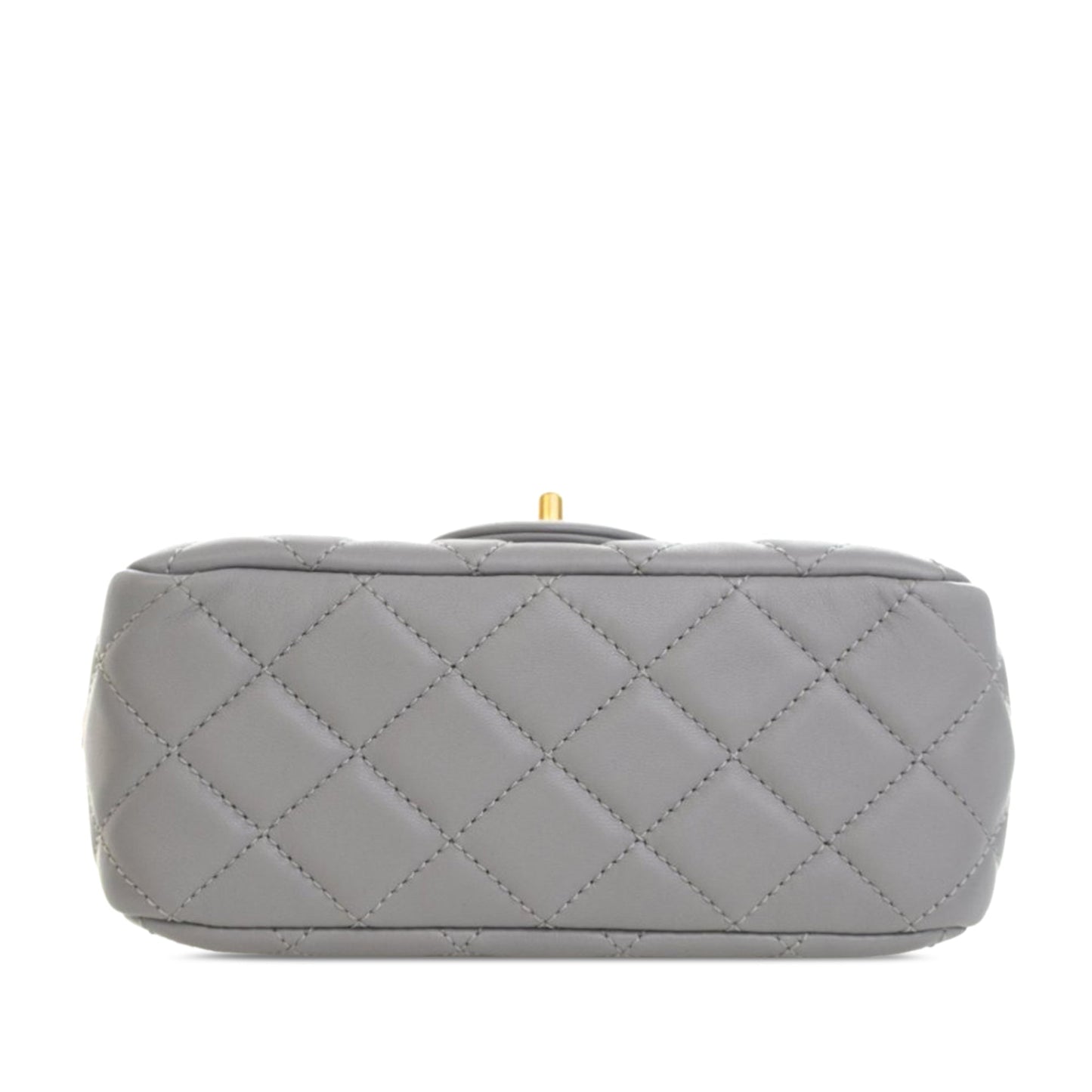 Chanel Mini Square Classic Lambskin Pearl Crush Single Flap