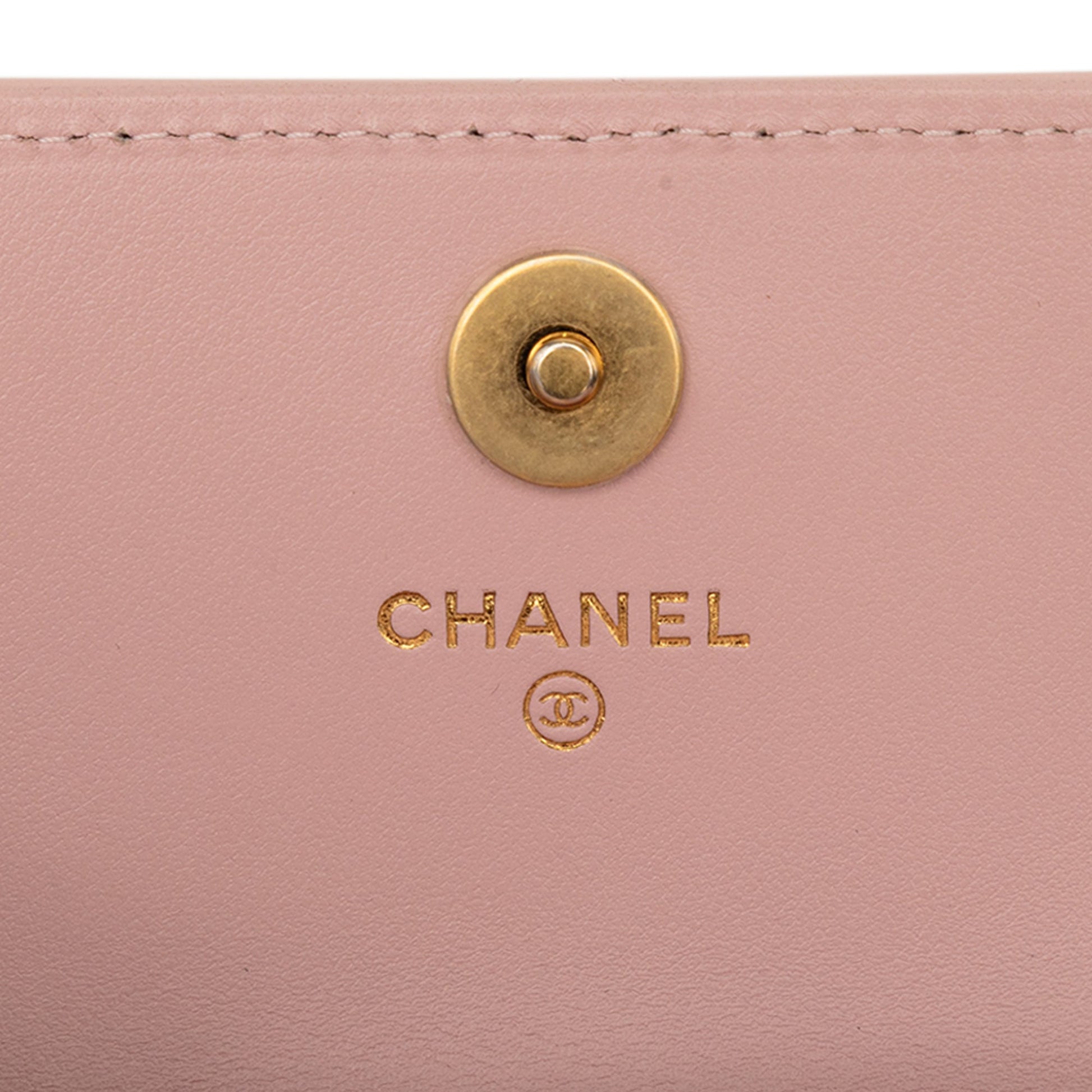 Chanel CC Quilted Lambskin Medallion Clutch With Chain