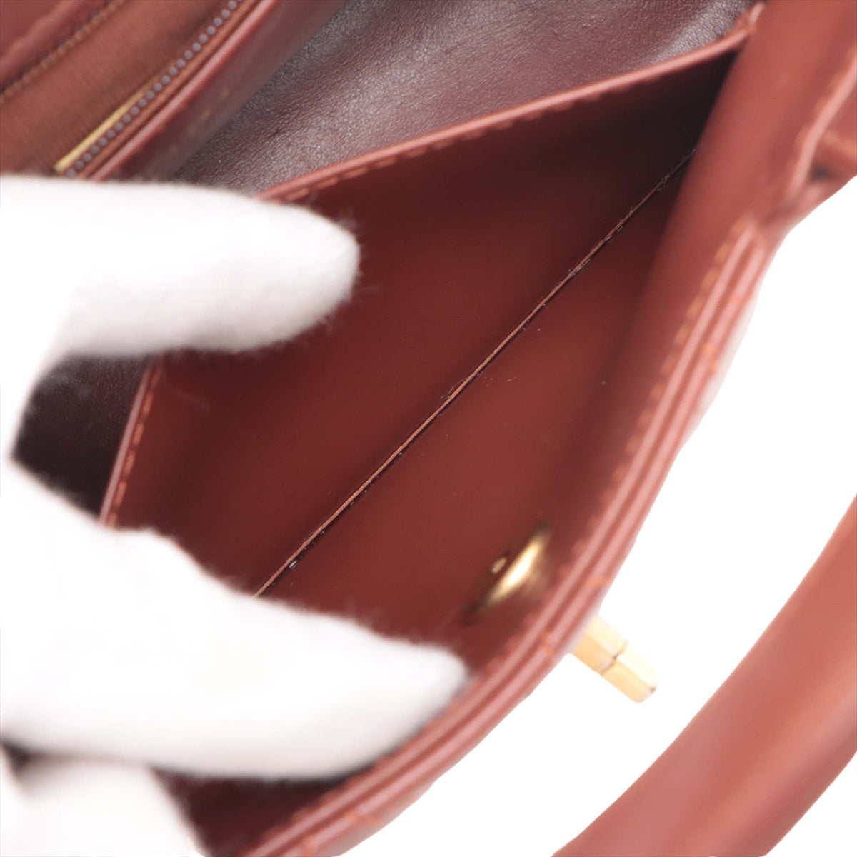 Chanel Mini Shiny Aged Calfskin Kelly Shopper Bag — Brown