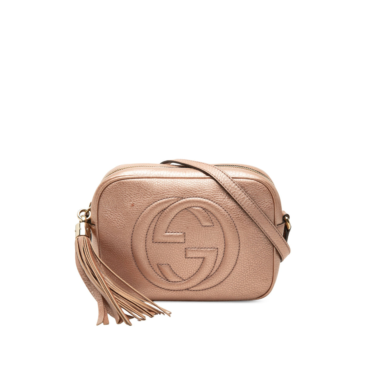 Gucci Metallic Calfskin Soho Disco Crossbody