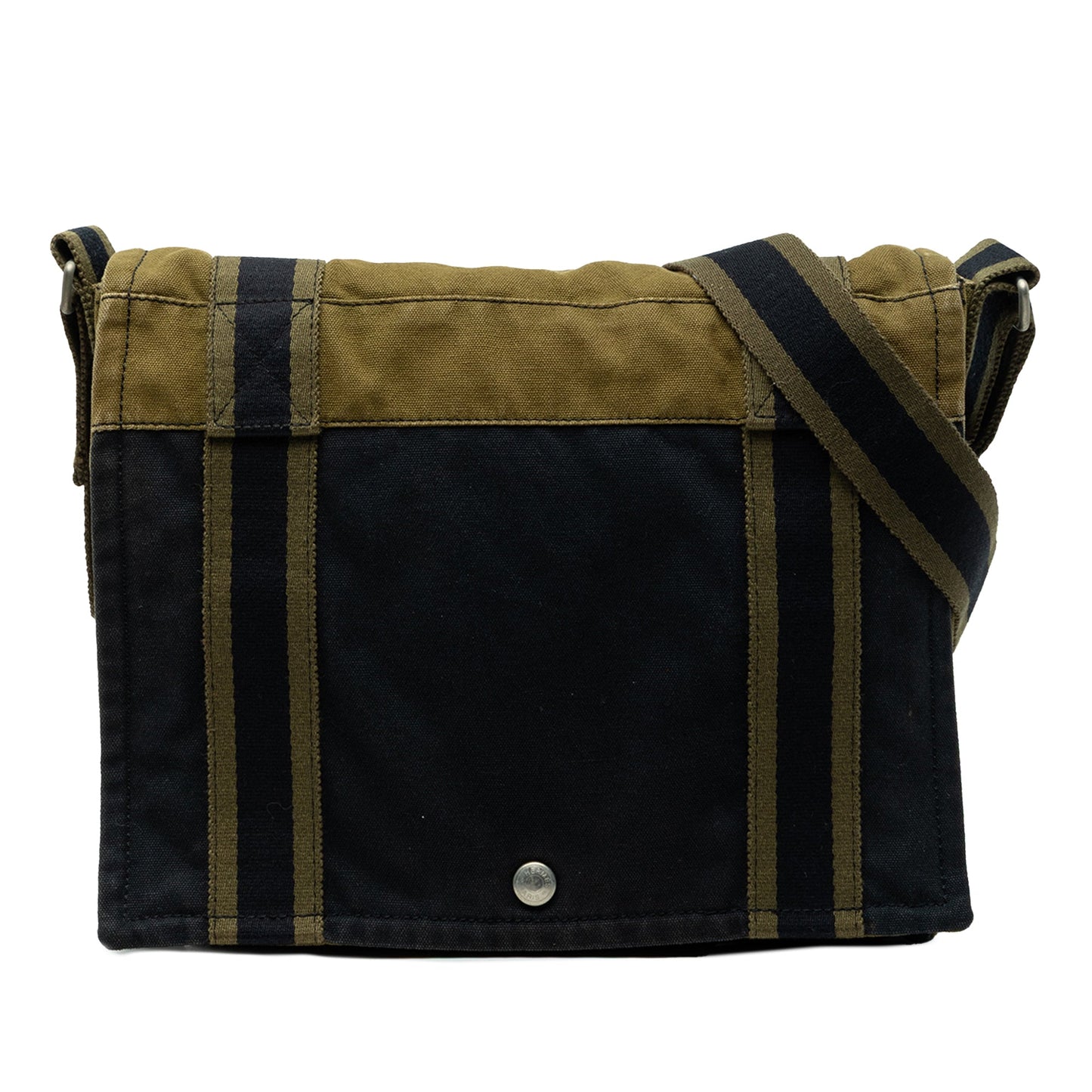 Hermès Bicolor Canvas Fourre Tout Besace MM