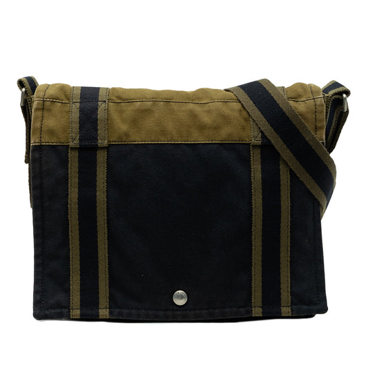 Hermès Bicolor Canvas Fourre Tout Besace MM