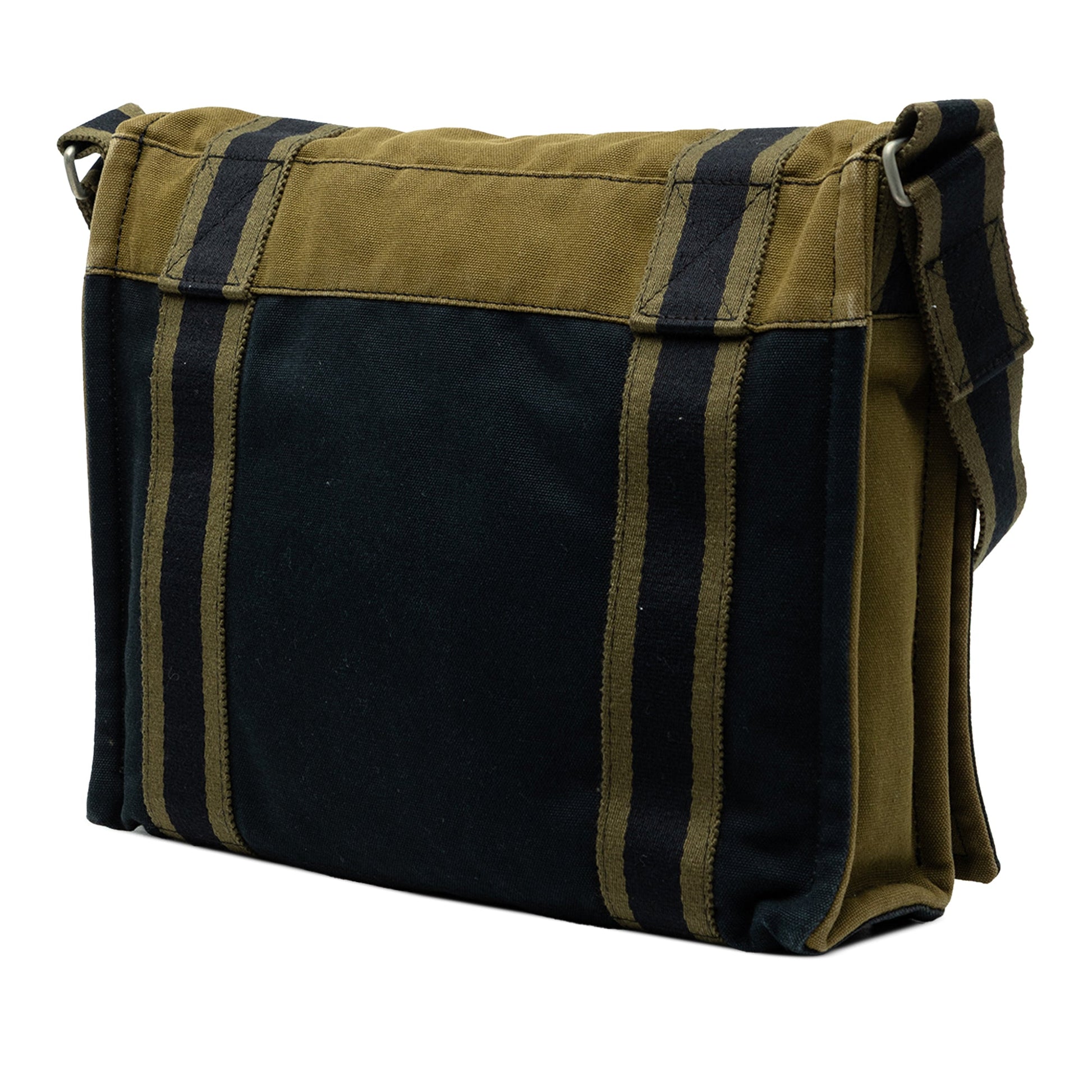 Hermès Bicolor Canvas Fourre Tout Besace MM