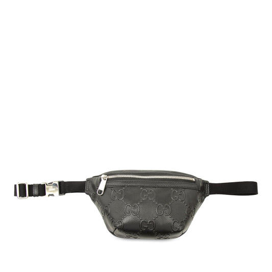 Gucci GG Embossed Perforated Leather Belt Bag