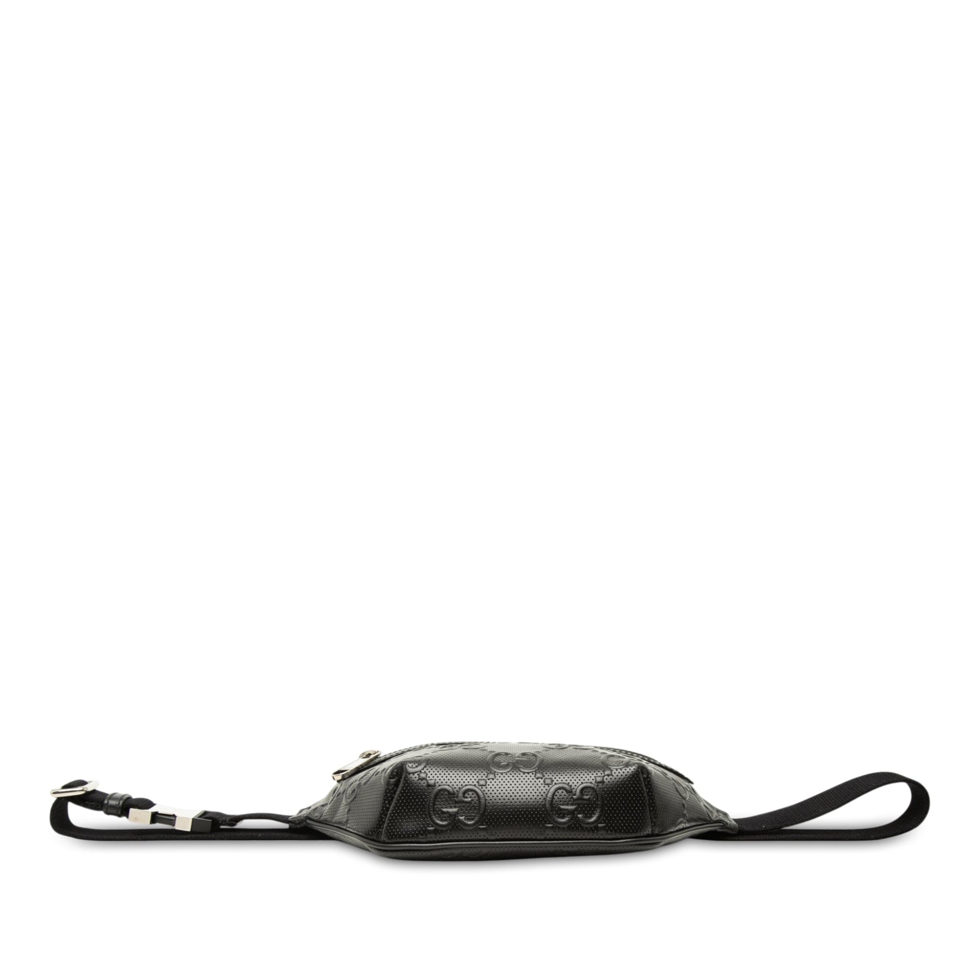 Gucci GG Embossed Perforated Leather Belt Bag