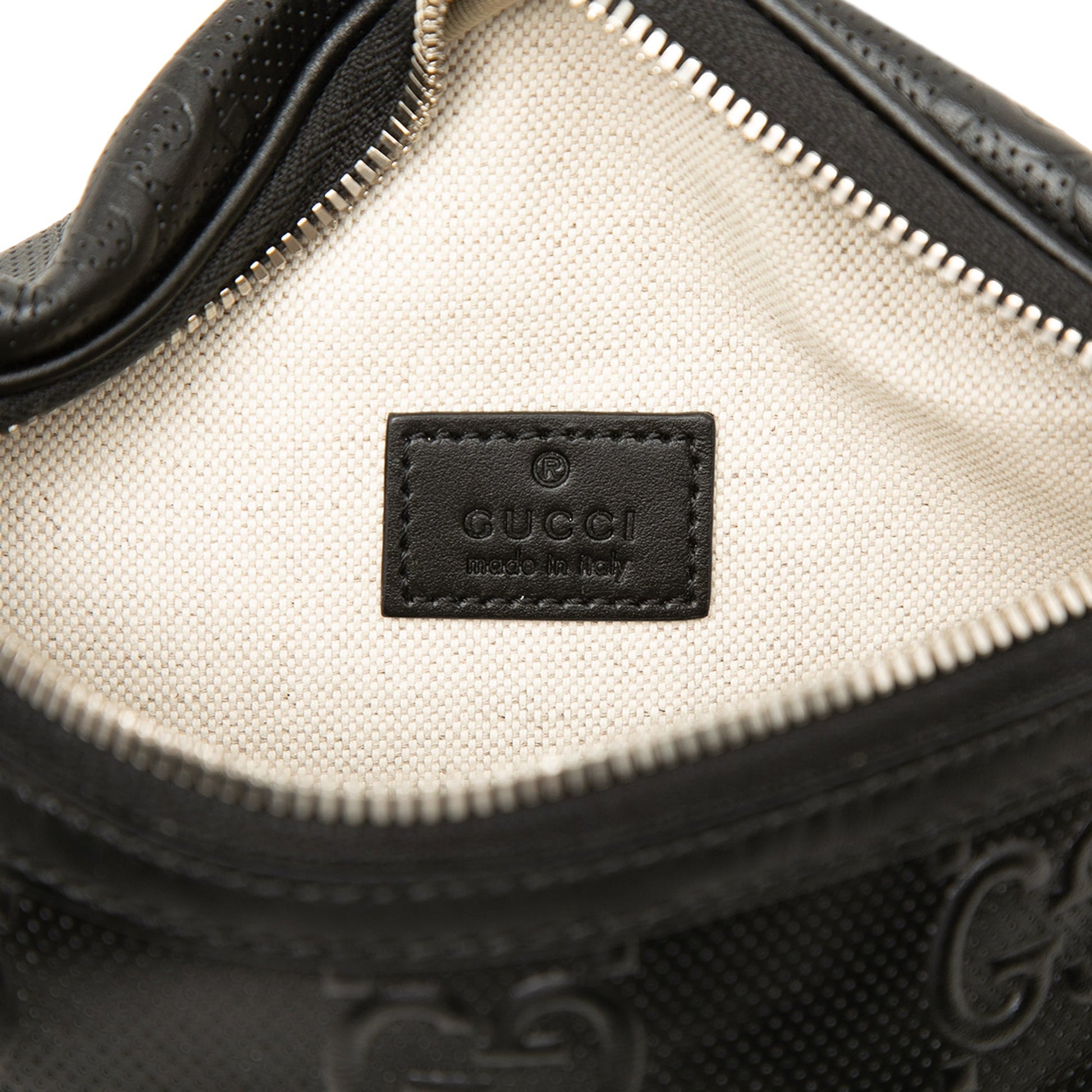 Gucci GG Embossed Perforated Leather Belt Bag
