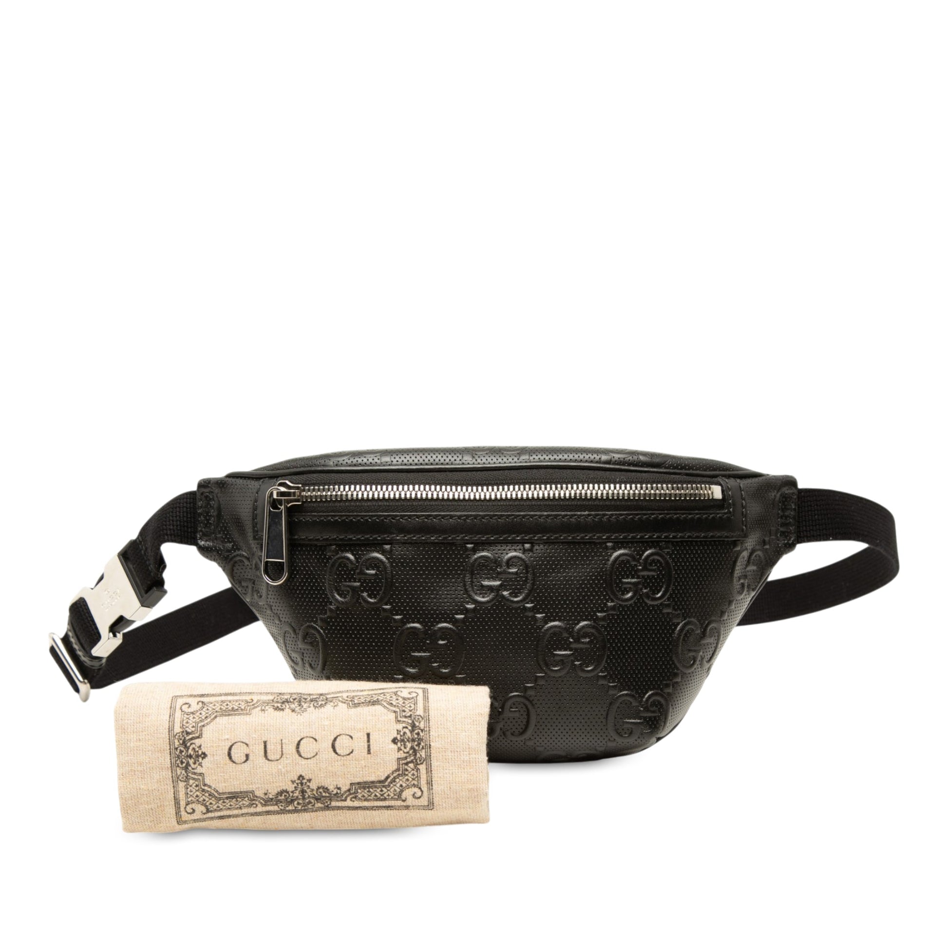 Gucci GG Embossed Perforated Leather Belt Bag