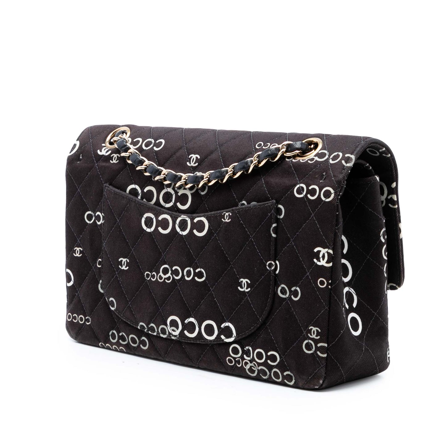 Chanel Medium Classic Canvas Coco Print Double Flap