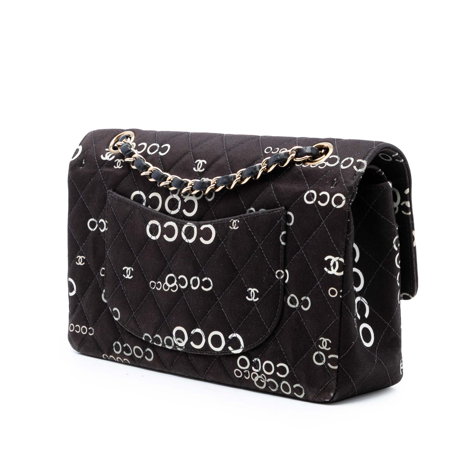Chanel Medium Classic Canvas Coco Print Double Flap