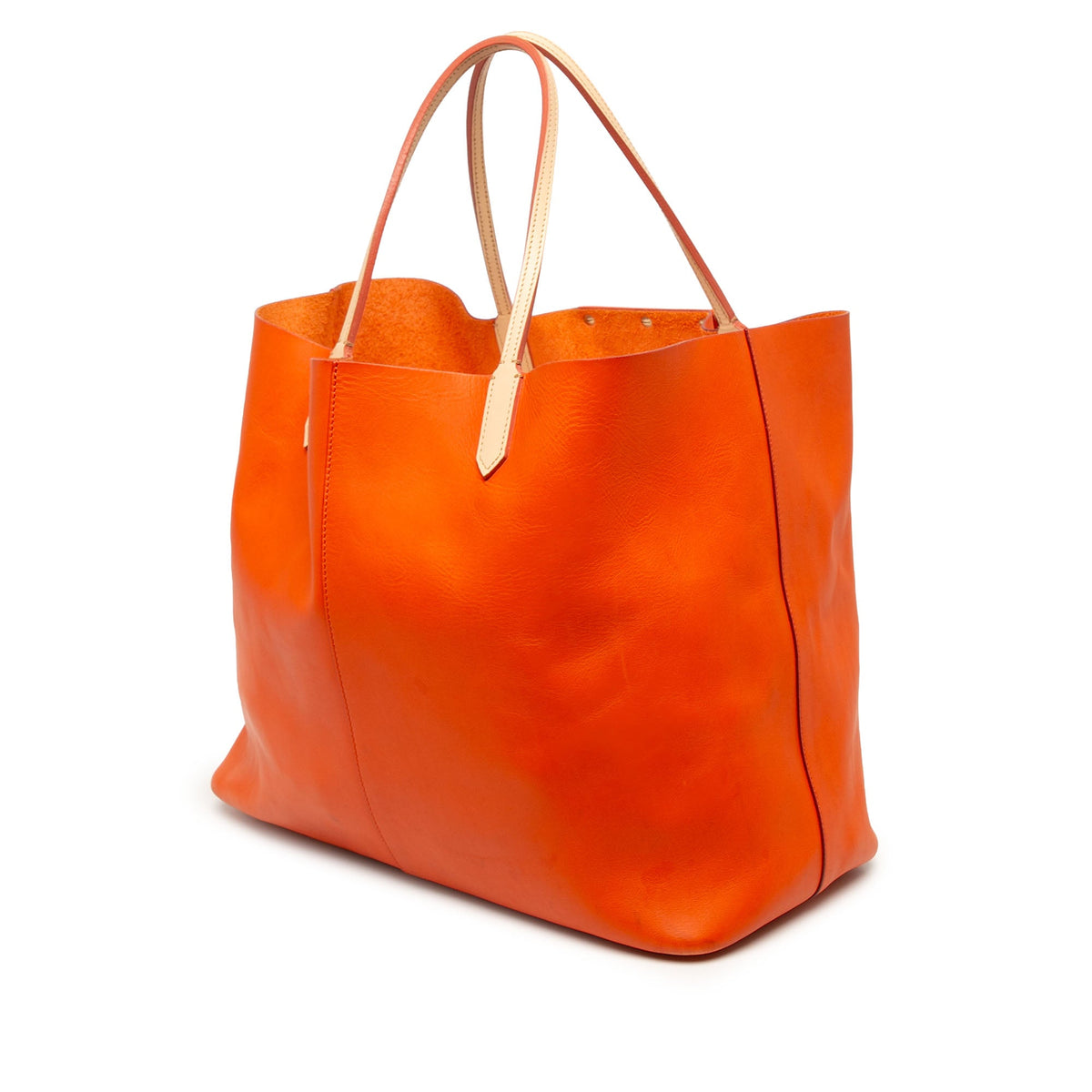 Givenchy Large Leather Antigona Shopper Tote — Orange