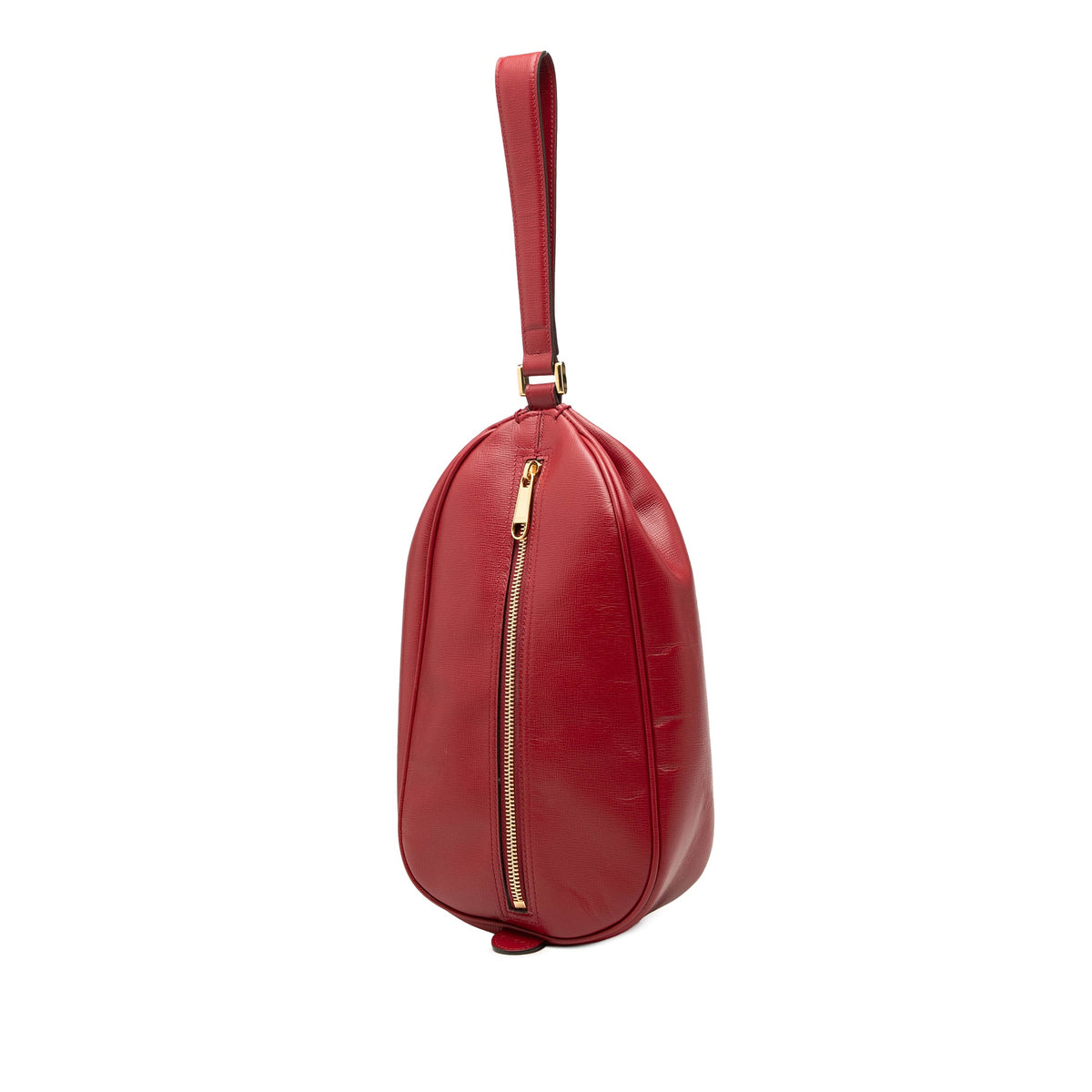 Gucci Calfskin Interlocking G Oval Clutch — Red