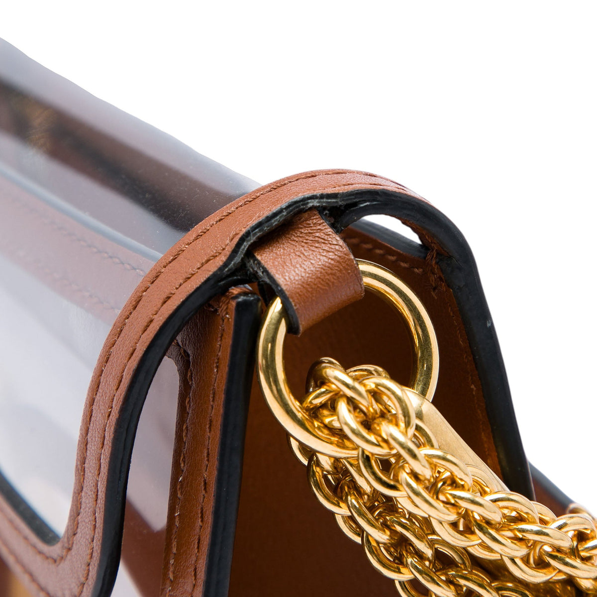 Valentino PVC VLogo Loco Satchel — Brown