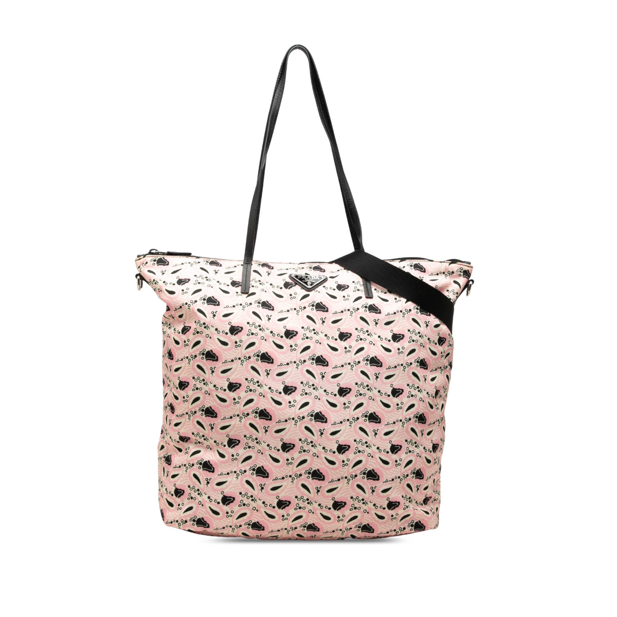 Prada Tessuto Stampato Tote — Pink