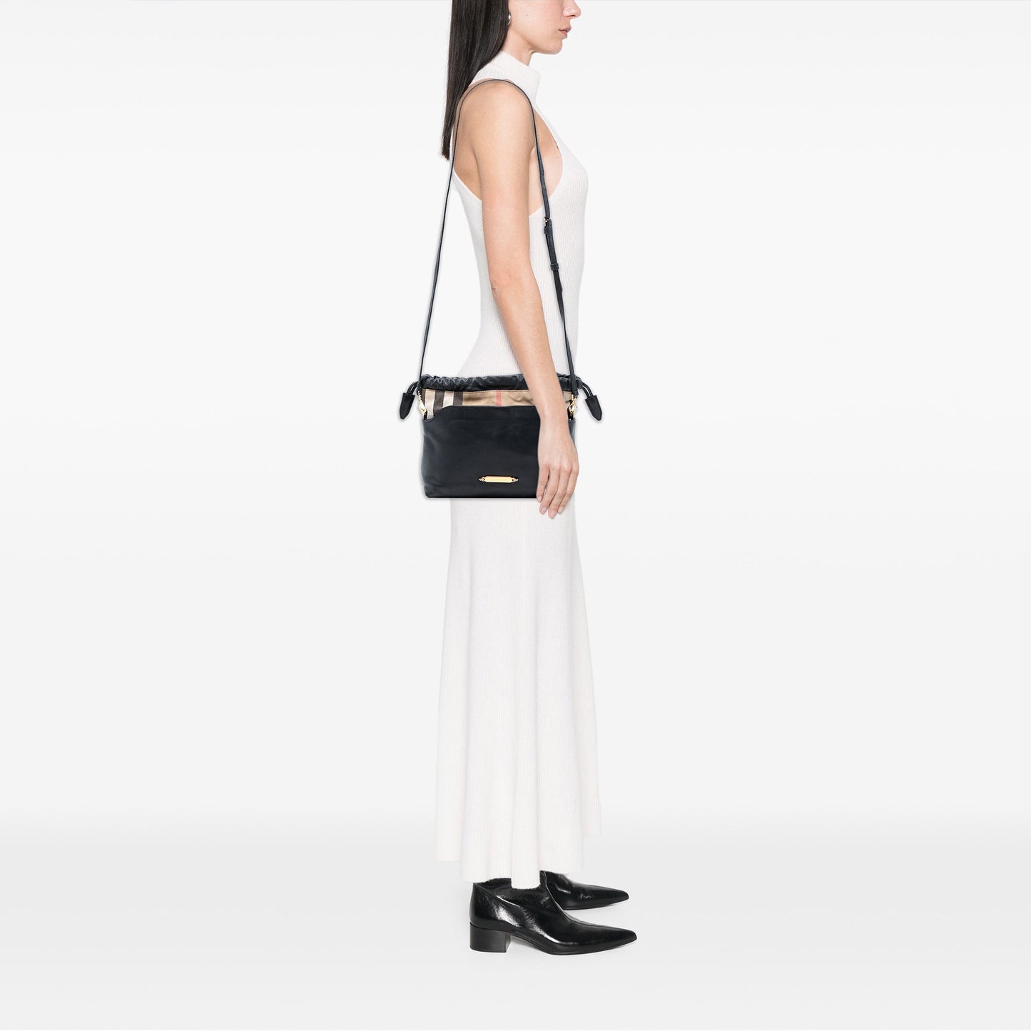 House Check Canvas and Calfskin Little Crush Crossbody