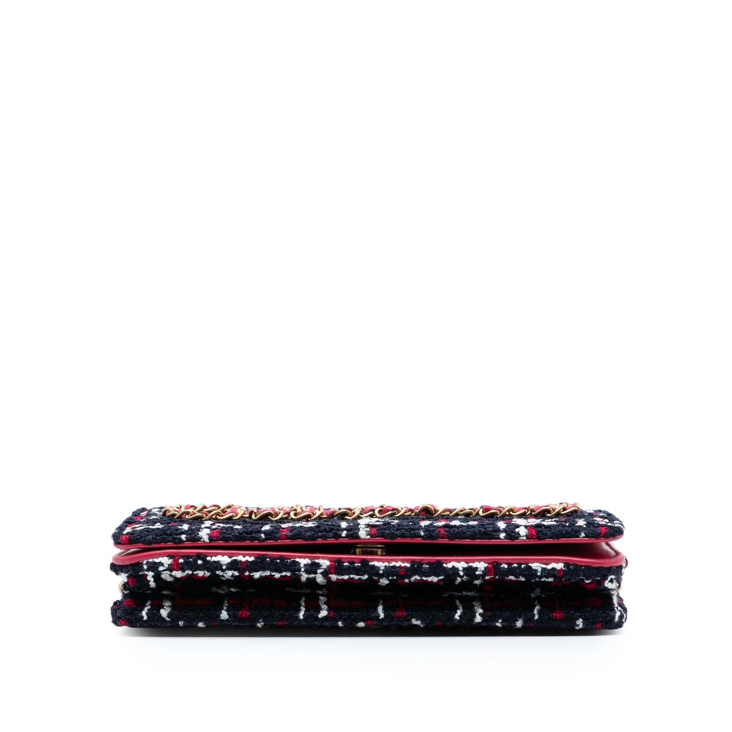 Chanel Tweed Written in Chain Logo Wallet on Chain