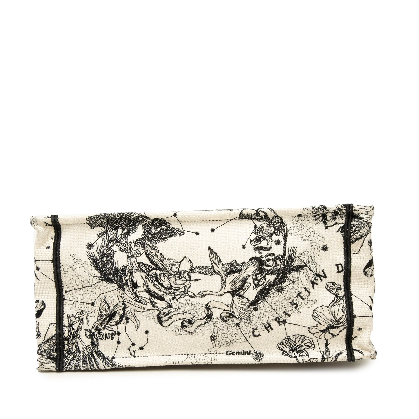 Dior Medium Canvas Embroidered Zodiac Toile De Jouy Book Tote