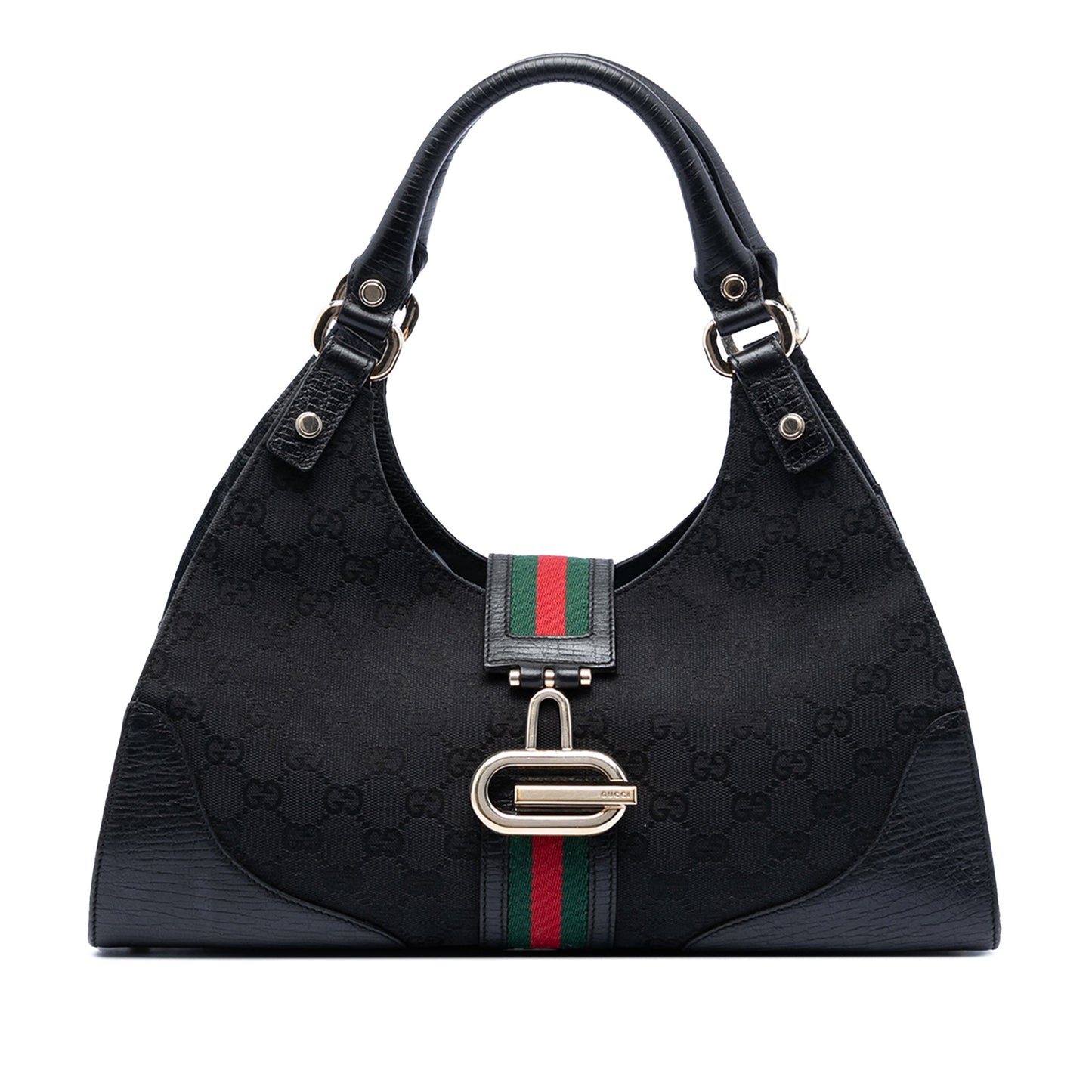 Gucci GG Canvas Web Junco Shoulder Bag
