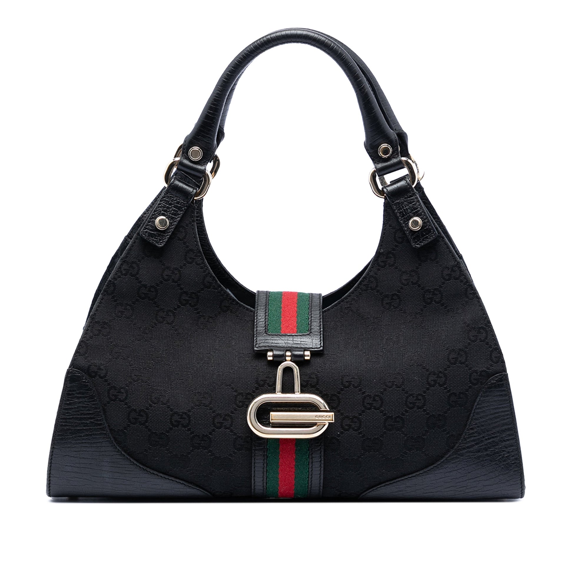Gucci GG Canvas Web Junco Shoulder Bag