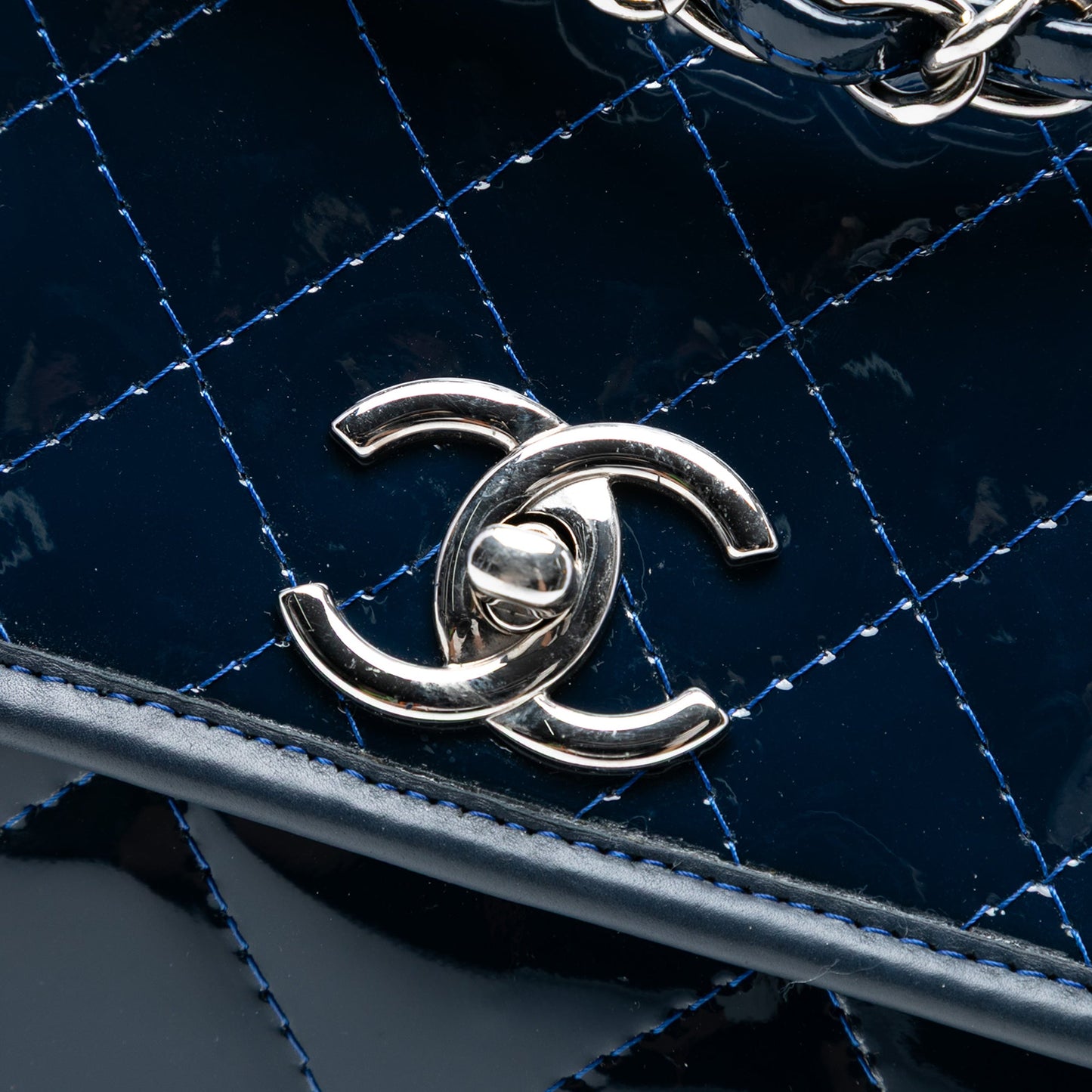 Chanel Quilted Patent In The Business Flap