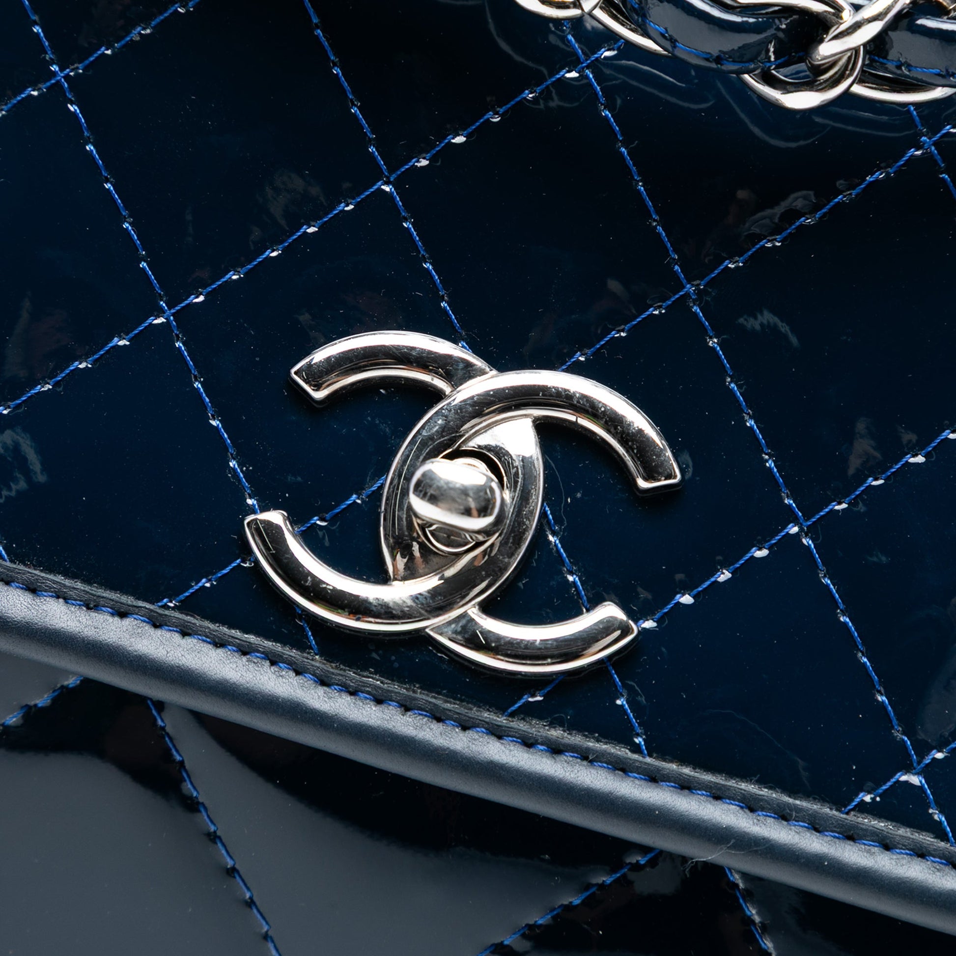 Chanel Quilted Patent In The Business Flap