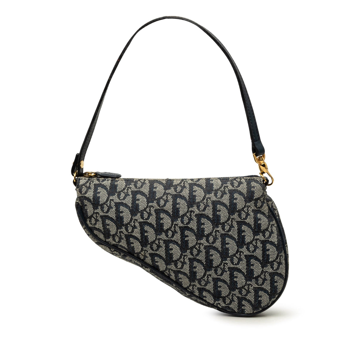 Dior Mini Diorissimo Canvas Saddle Pochette — Blue