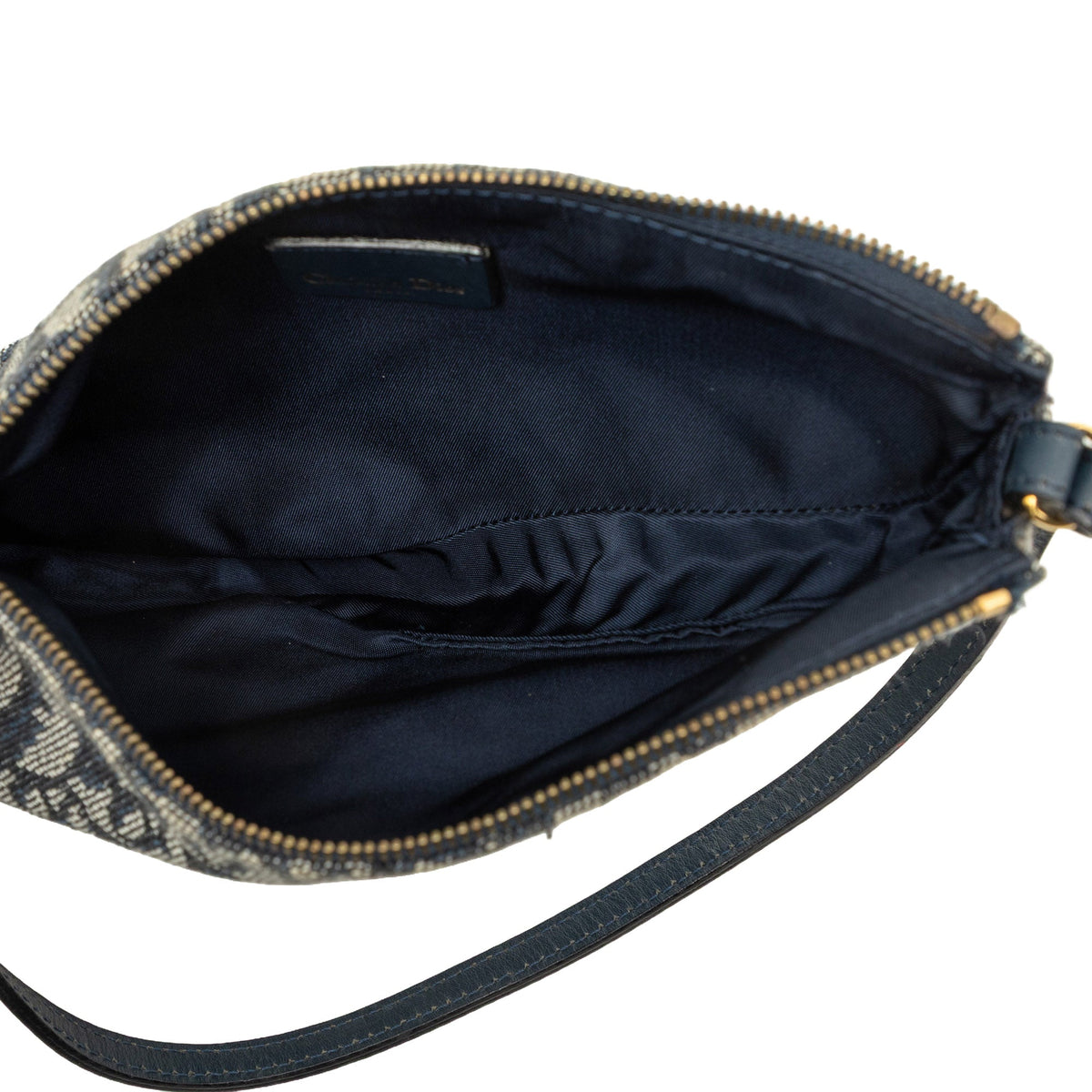 Dior Mini Diorissimo Canvas Saddle Pochette — Blue
