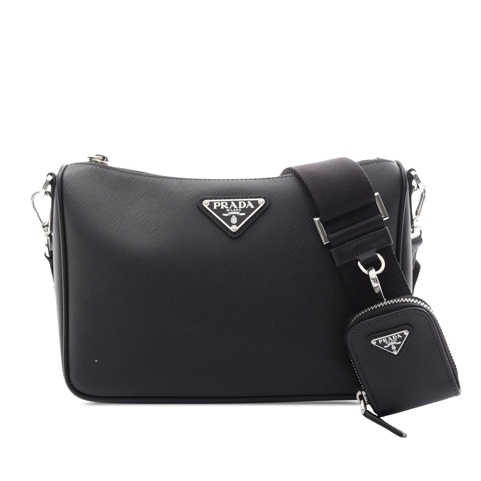 Prada Saffiano Zip Top Crossbody
