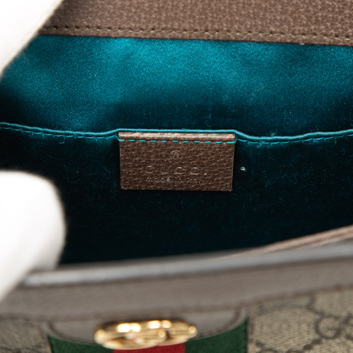 Gucci Small GG Supreme Web Ophidia Chain Crossbody