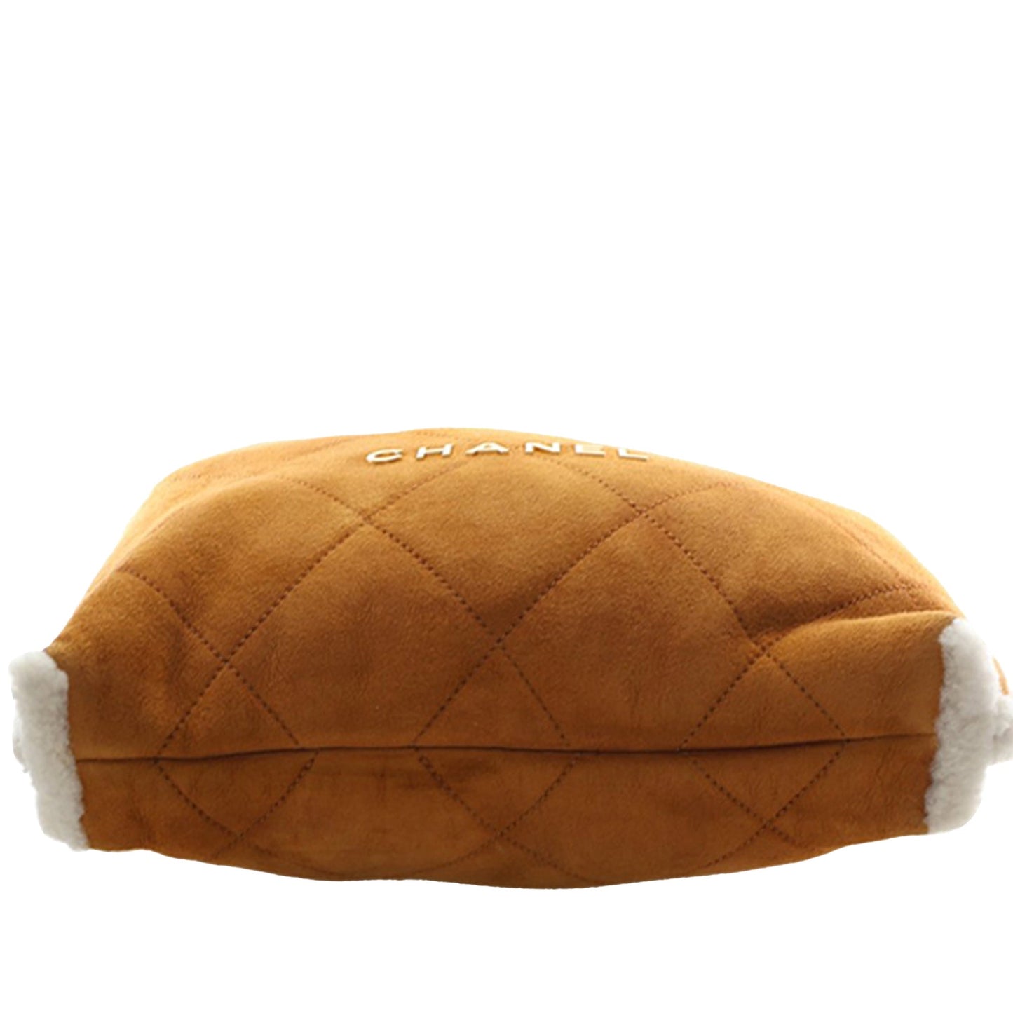 Chanel Large Quilted Suede 22 Hobo with Shearling Trim