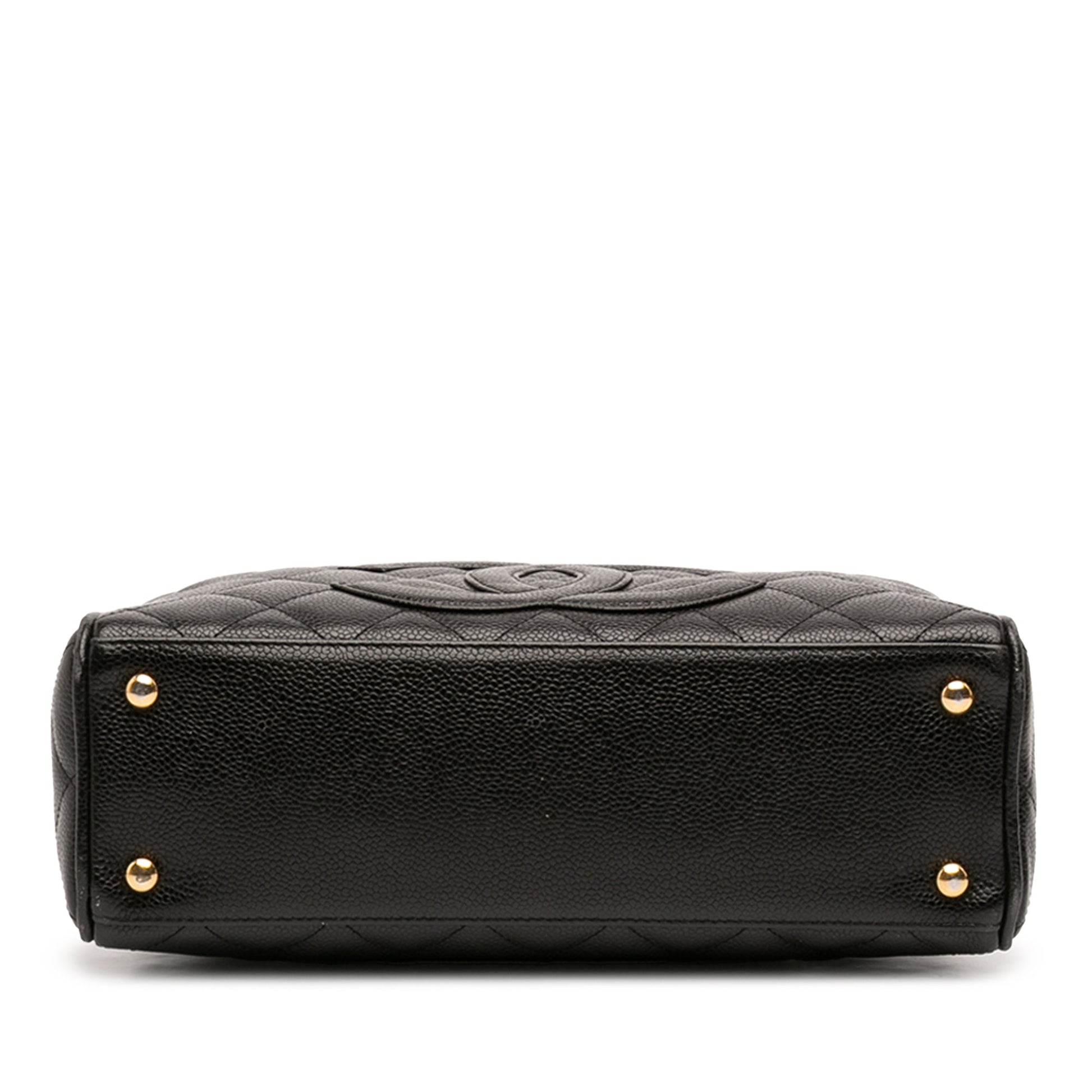 Chanel CC Quilted Caviar Bowling Bag