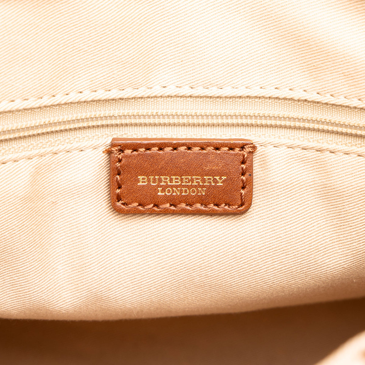 Burberry Canvas Handbag — Beige