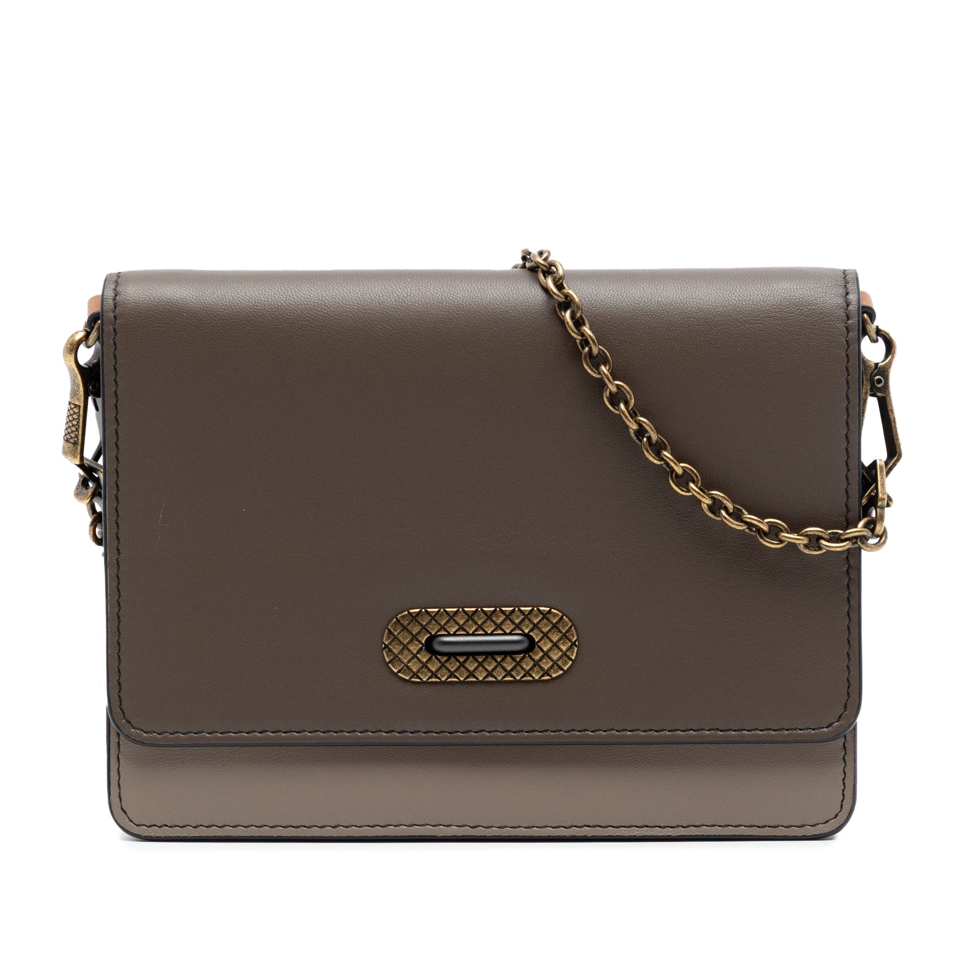 Bottega Veneta Bicolor Leather Wallet on Chain