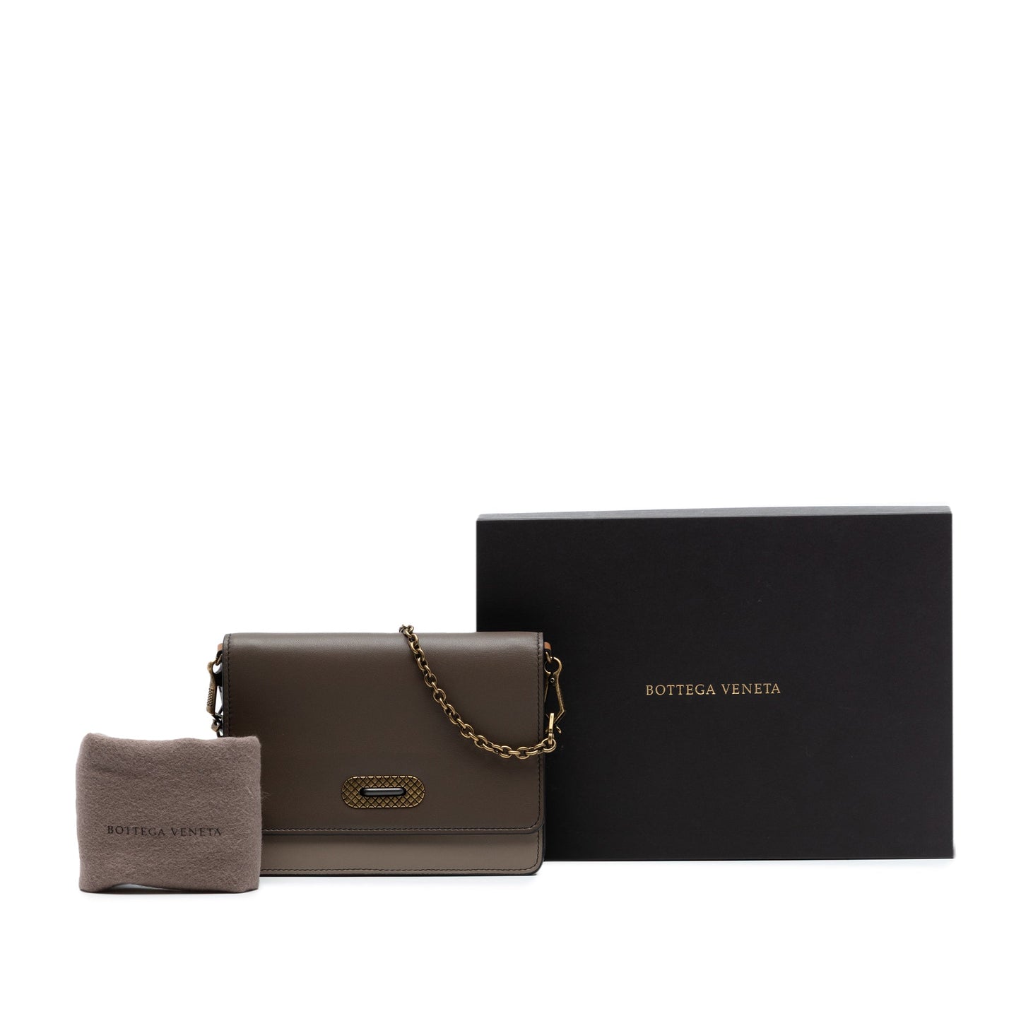 Bottega Veneta Bicolor Leather Wallet on Chain
