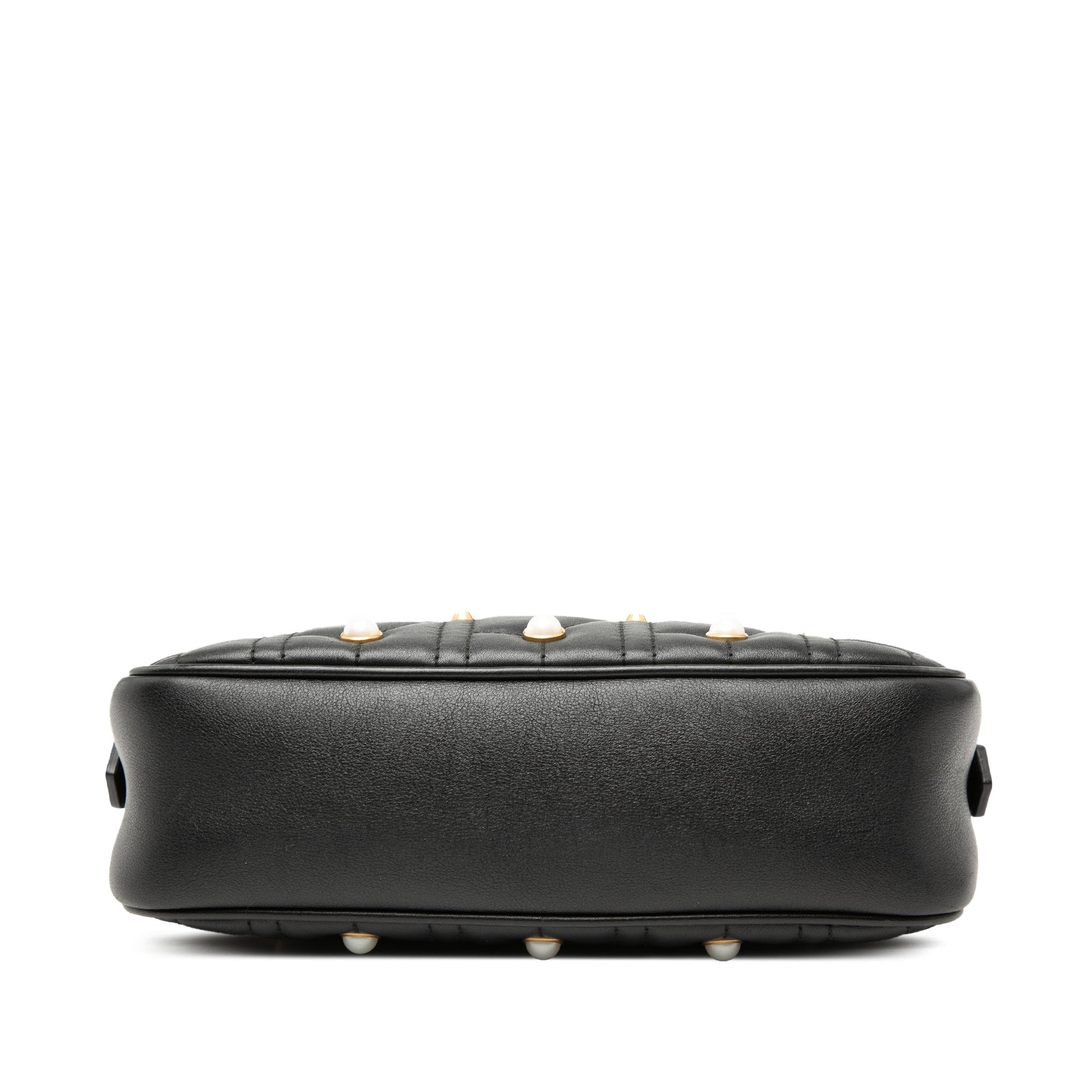 Gucci Small GG Marmont Matelasse Leather Pearl Studded Crossbody