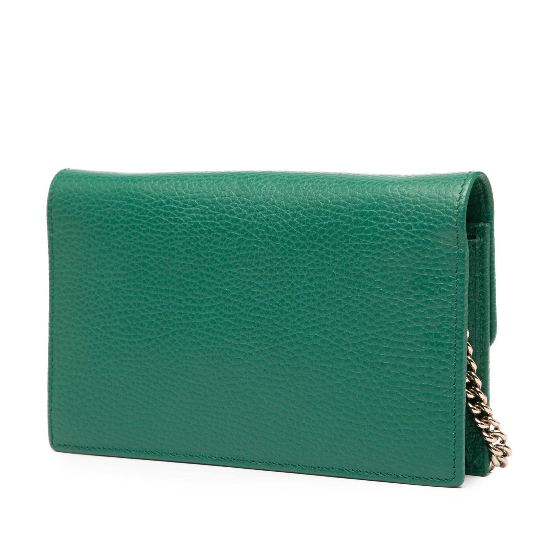 Gucci Interlocking G Dollar Calfskin Wallet on Chain