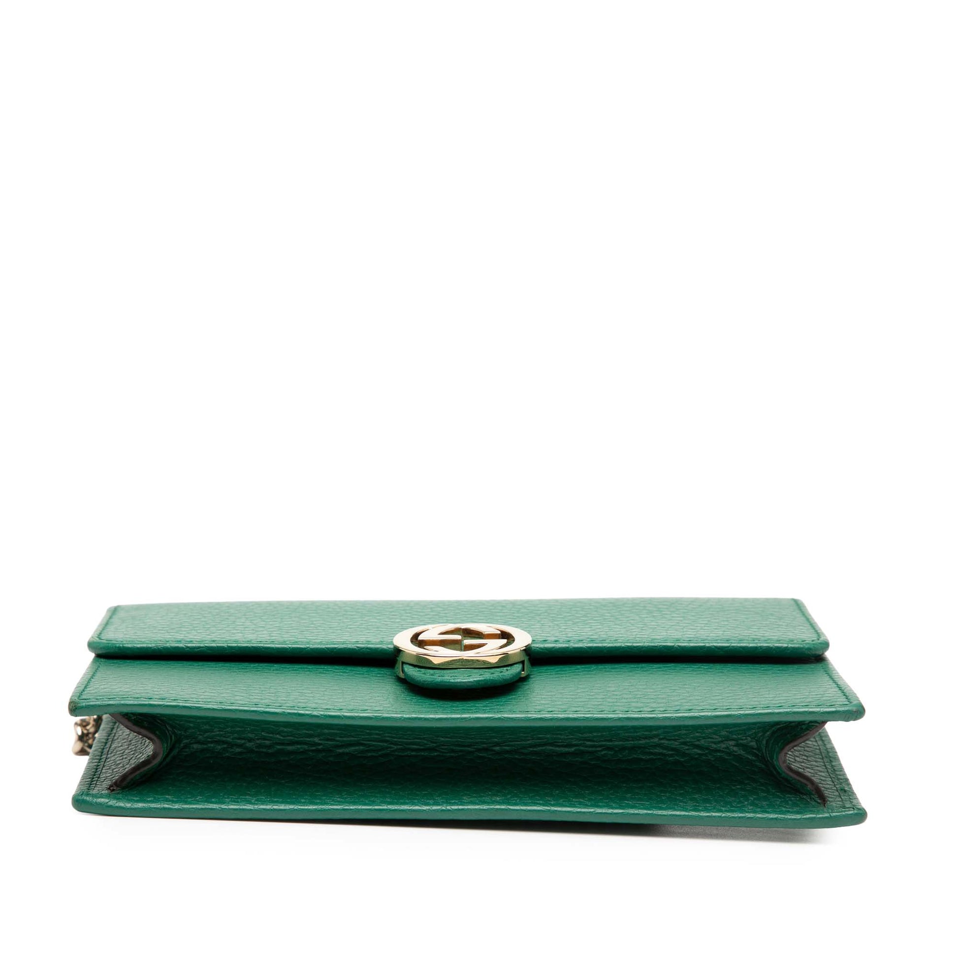 Gucci Interlocking G Dollar Calfskin Wallet on Chain