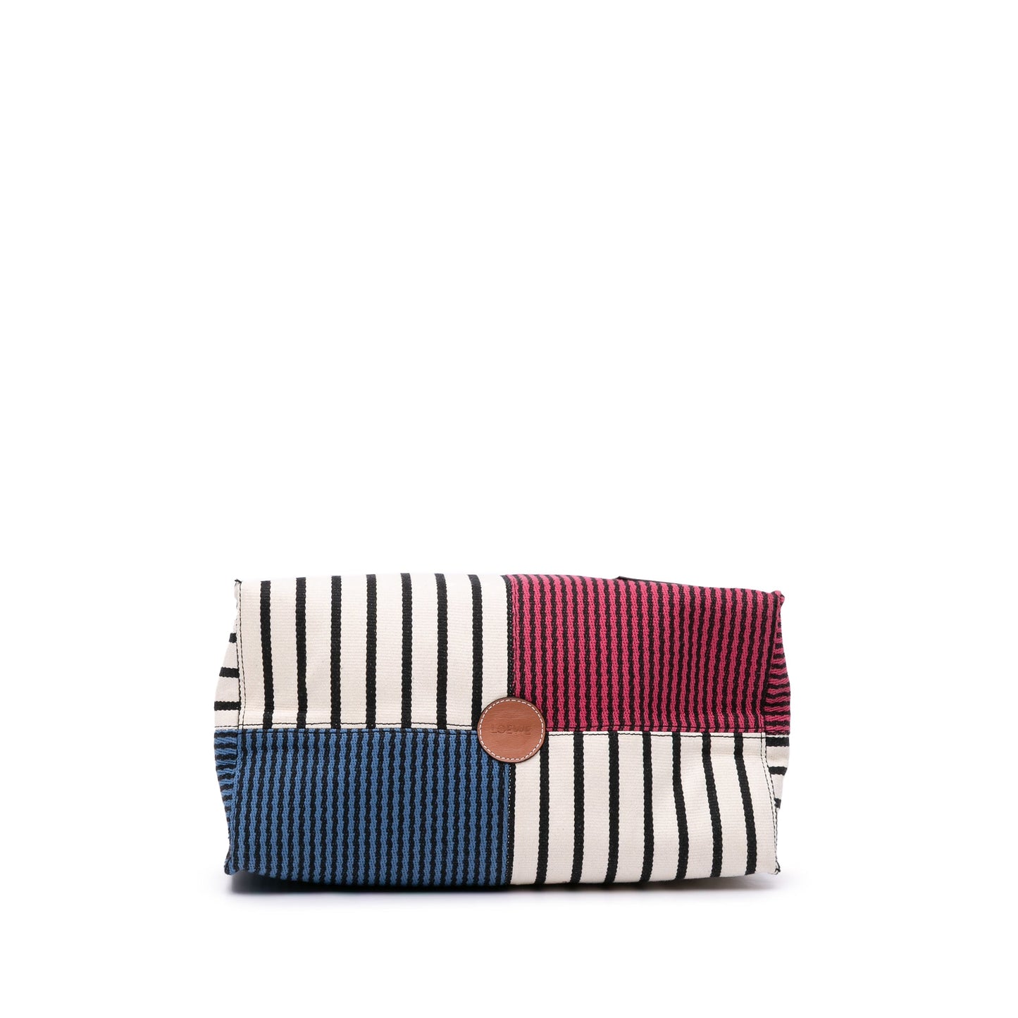 LOEWE Paulas Ibiza Large Canvas Stripes Cushion Tote