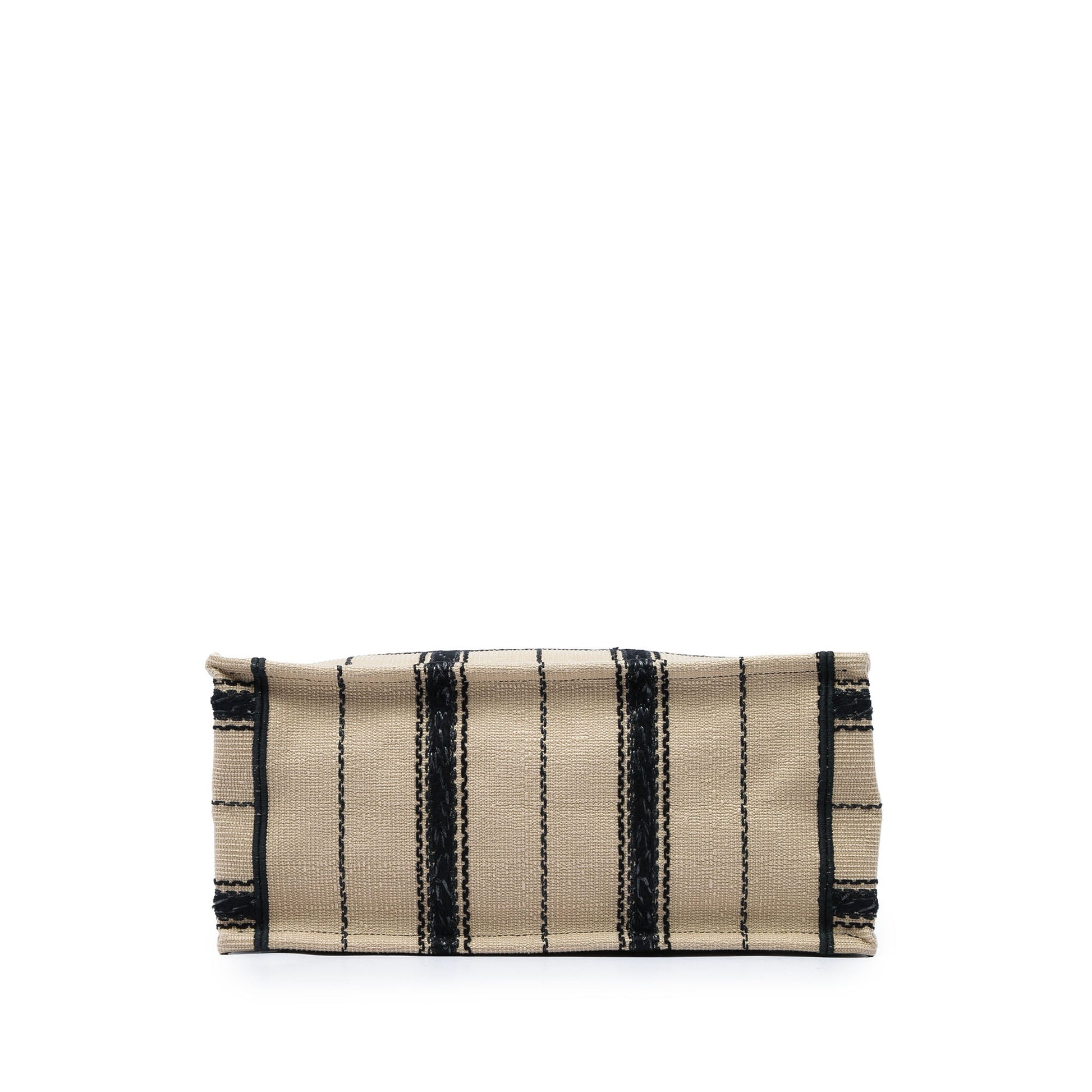 Dior Medium Embroidered Canvas Bayadere Book Tote