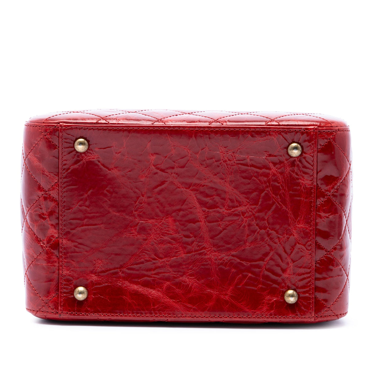 Chanel CC Quilted Glazed Calfskin Vanity Case