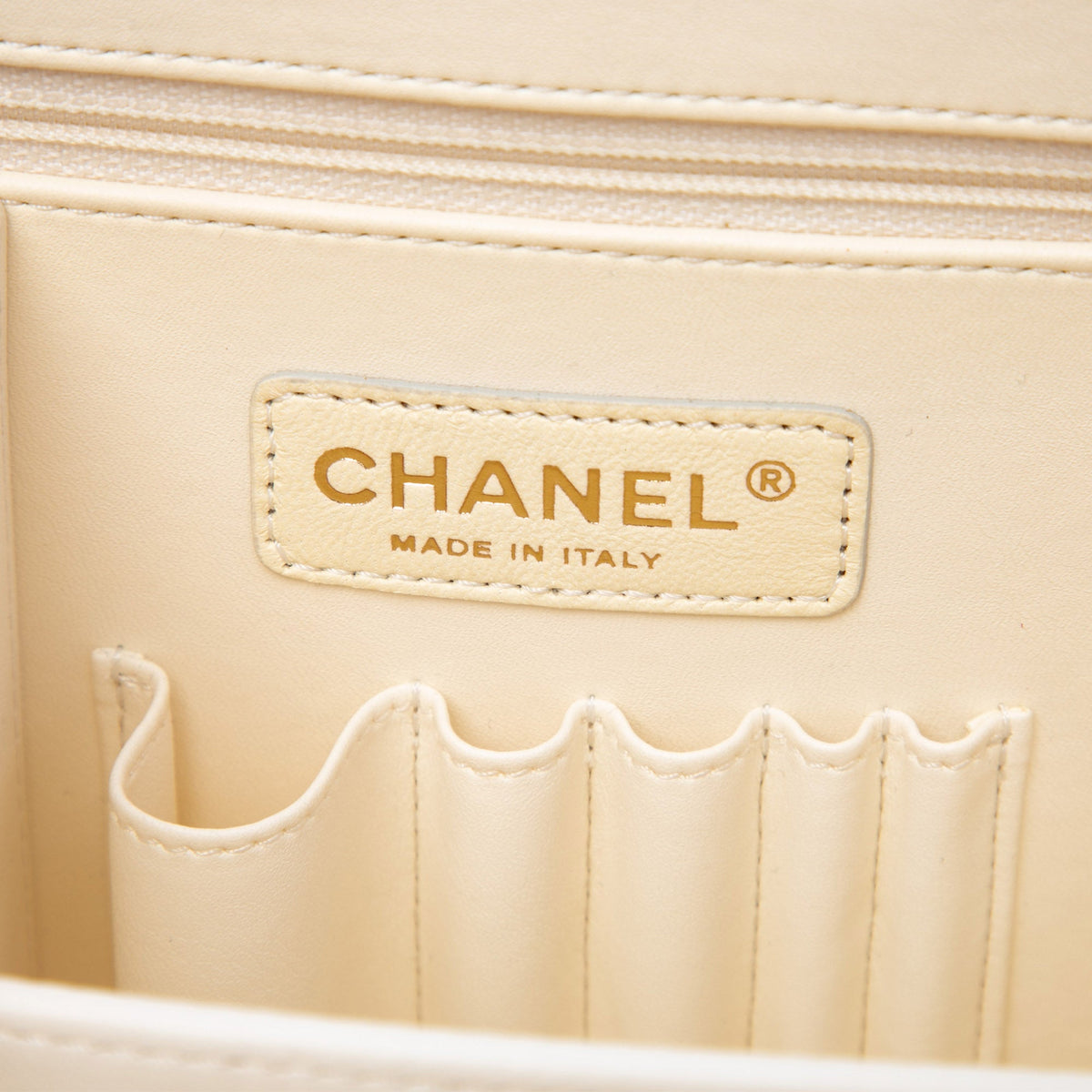 Chanel CC Quilted Glazed Calfskin Vanity Case