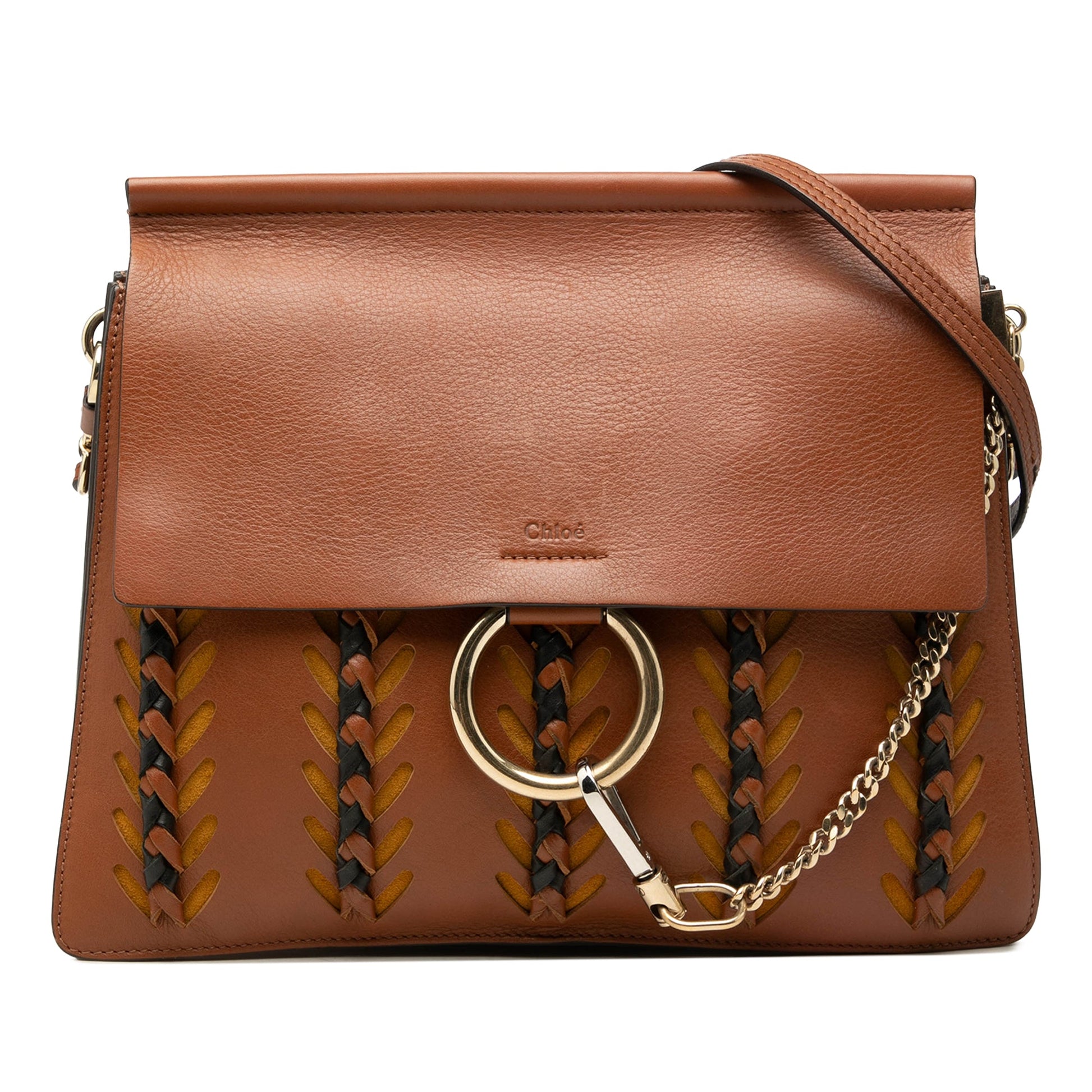 Chloé Medium Braided Leather Faye Crossbody