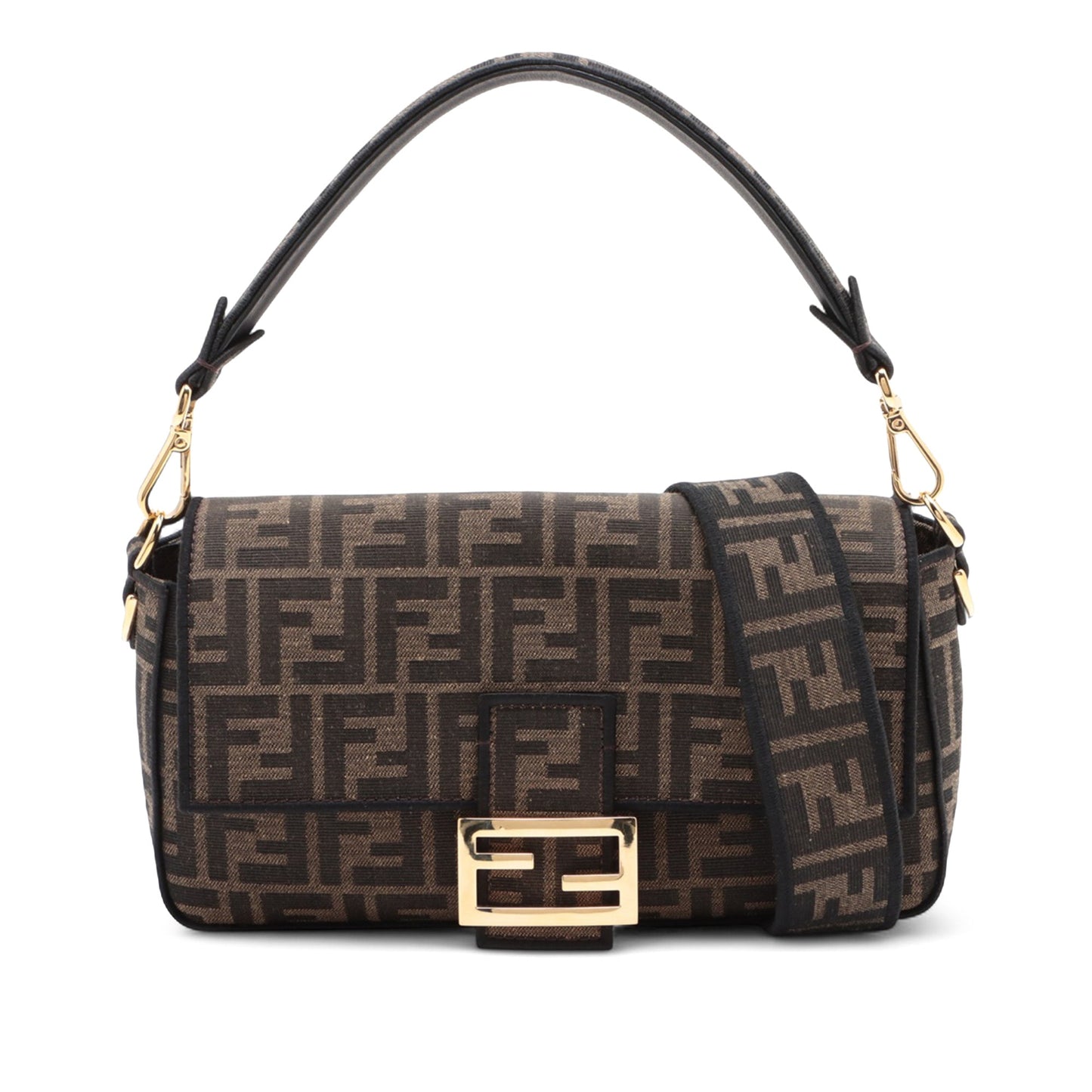 Fendi Medium Zucca Canvas Baguette Satchel