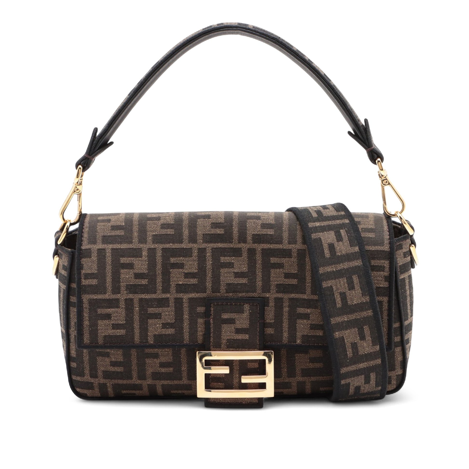 Fendi Medium Zucca Canvas Baguette Satchel