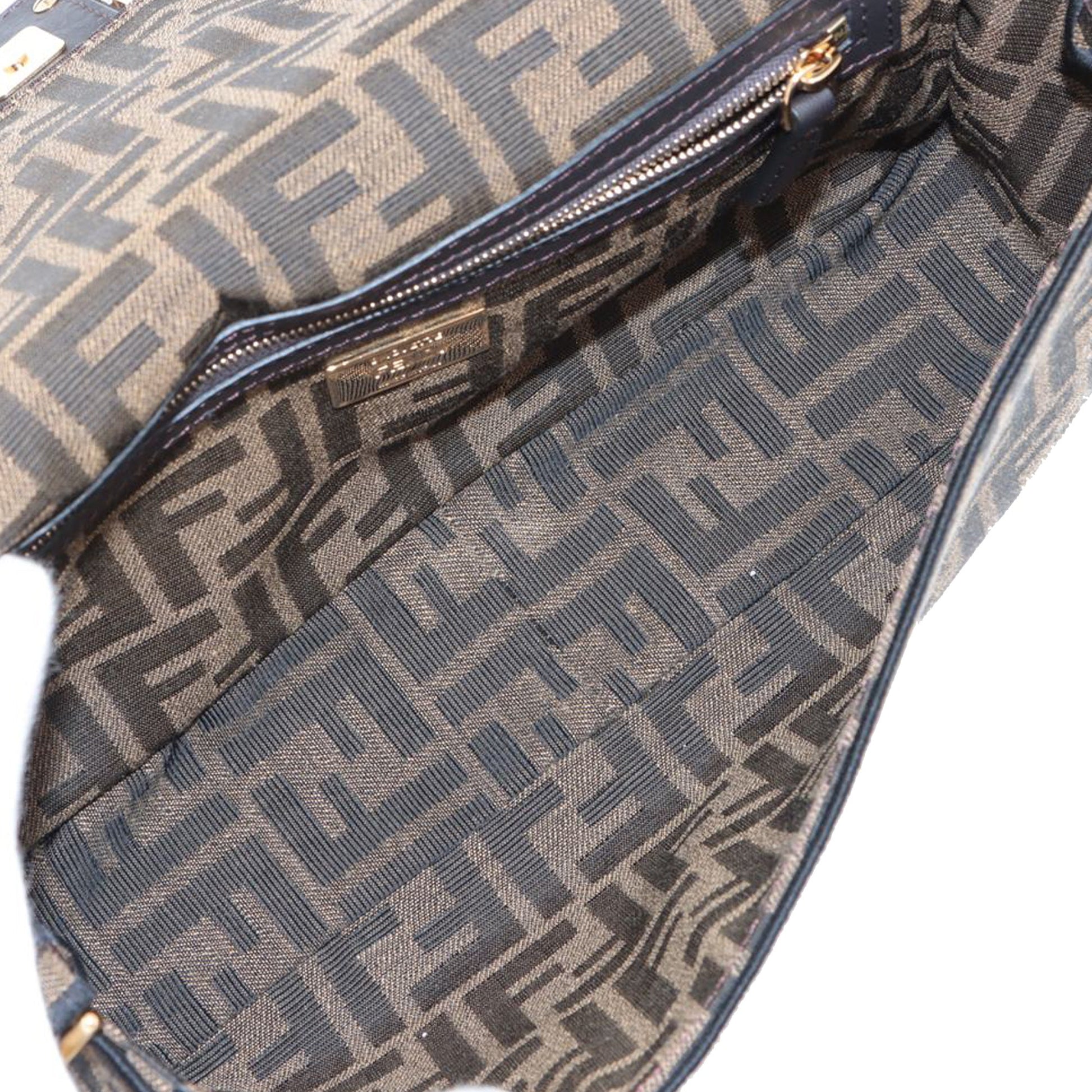 Fendi Medium Zucca Canvas Baguette Satchel