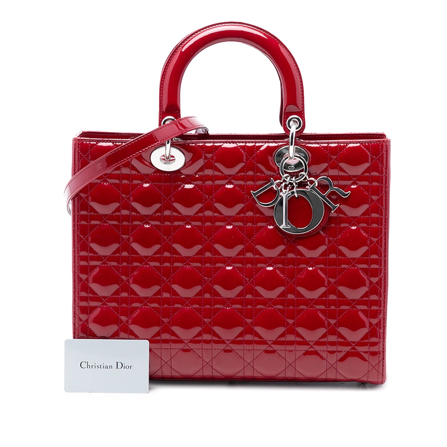 Dior Large Patent Cannage Lady Dior