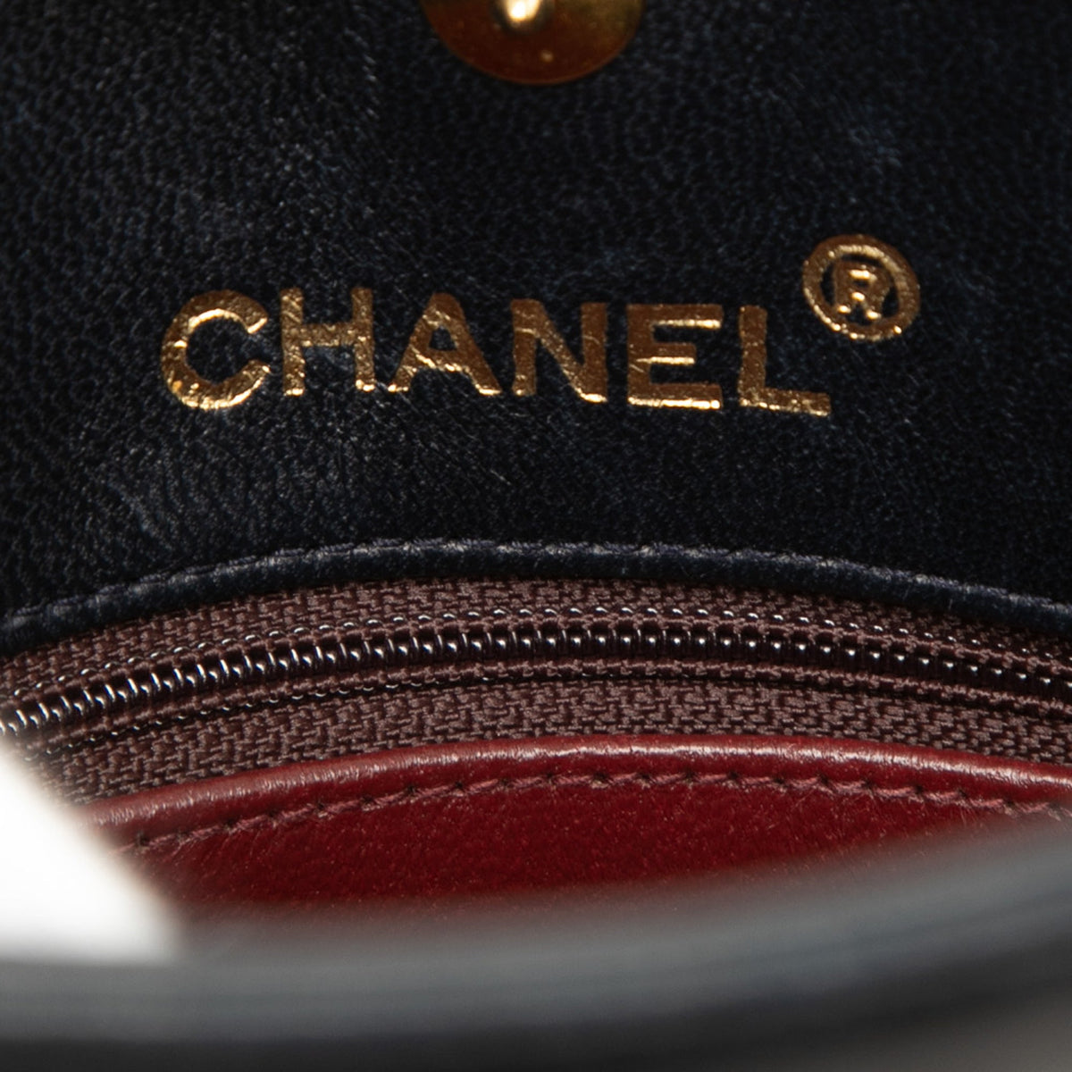 Chanel CC Quilted Lambskin Top Handle Round Frame Bag — Black