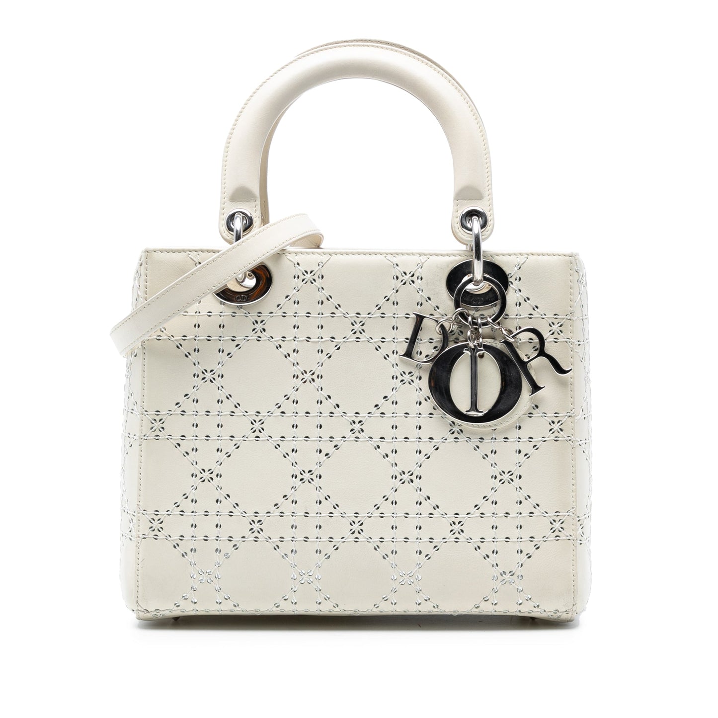 Dior Medium Perforated Calfskin Cannage Lady Dior