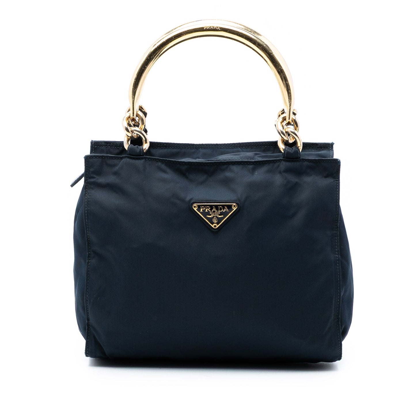Tessuto Metal Handle Bag